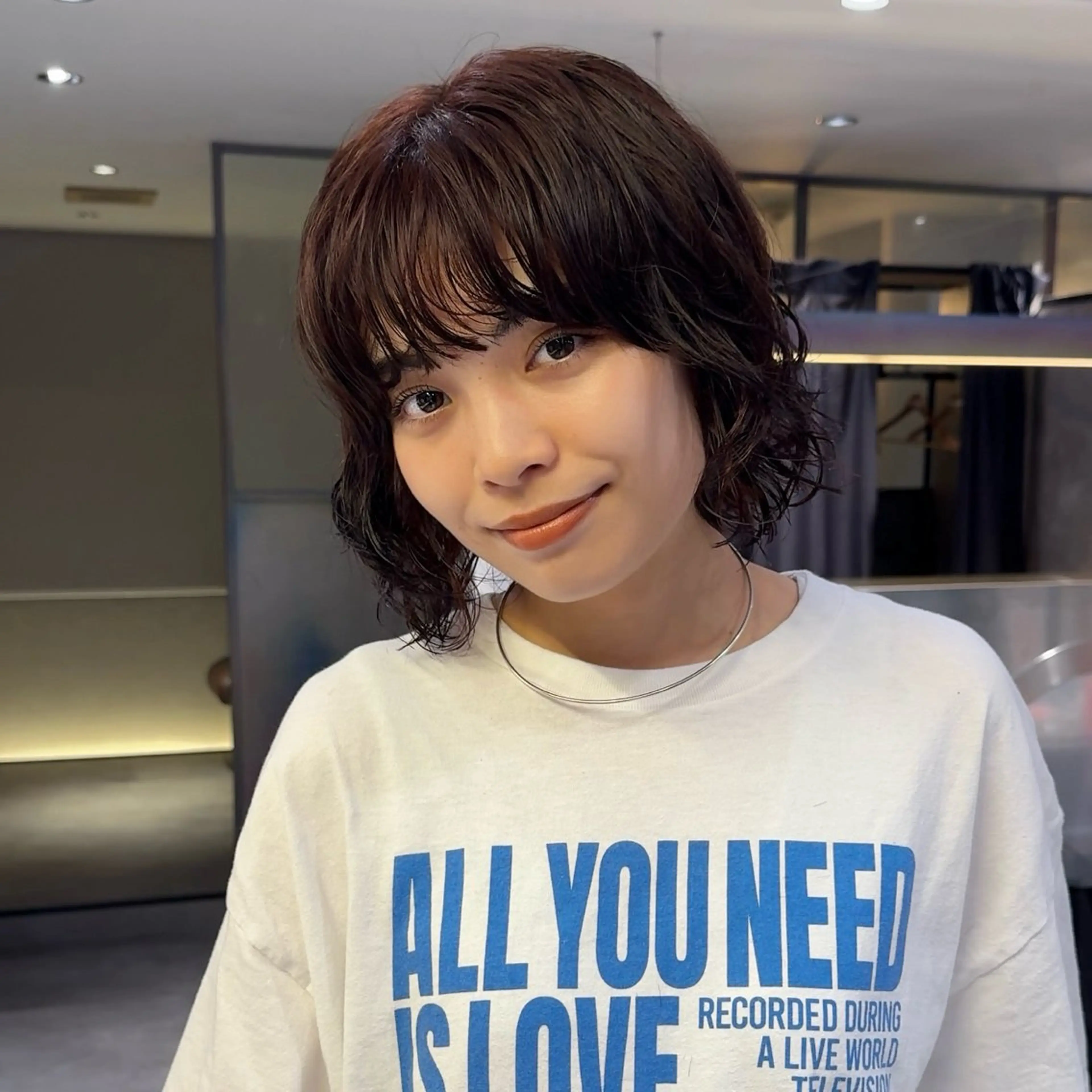 ショート カラー パーマ ボブ カット ヘアカラー パーマ Qin shaire salon 原宿所属・🌿パーマ/ボブ/ レイヤー/Mikiのヘアスタイル