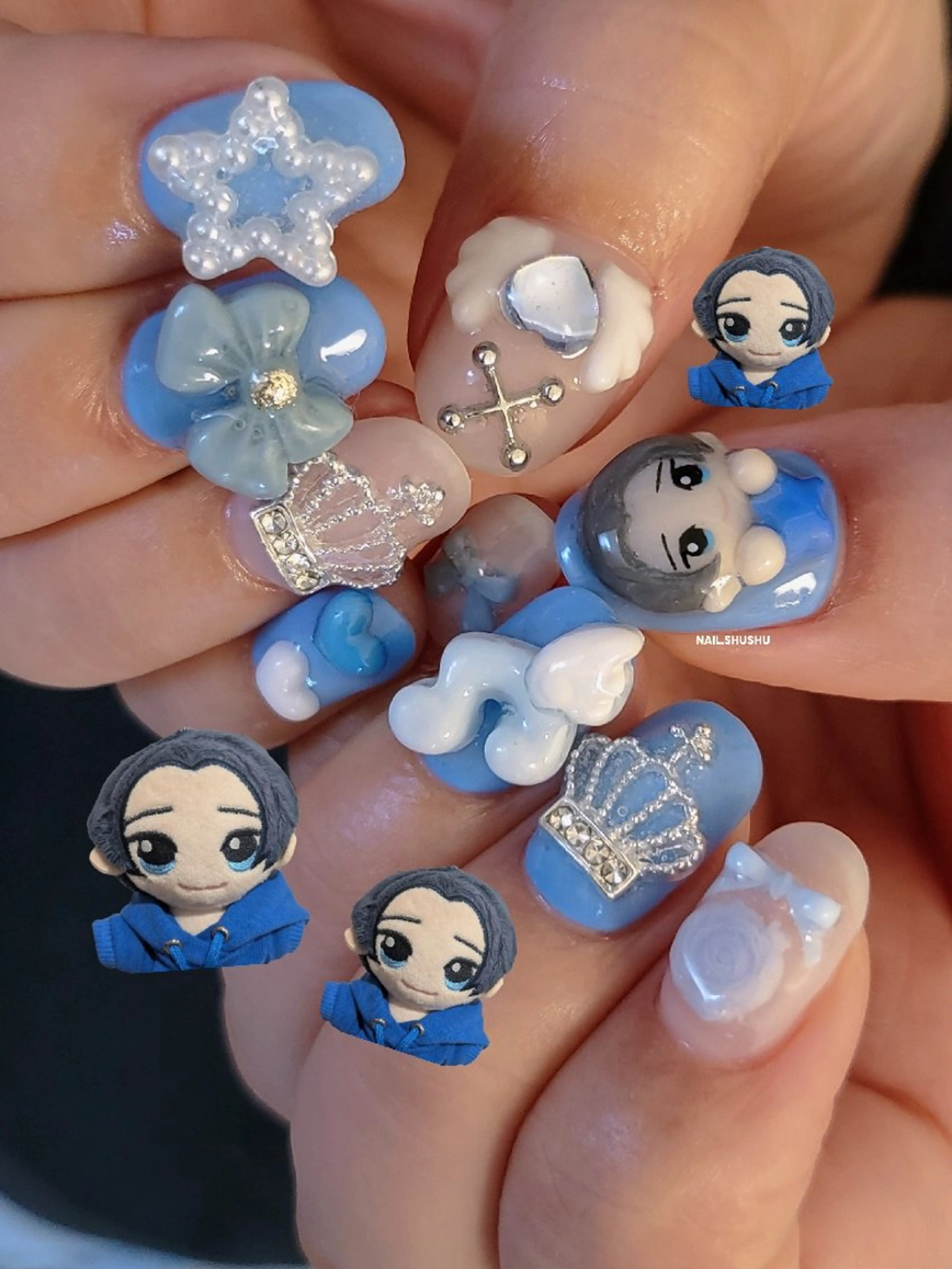 ネイル ハンドネイル 3dパーツ/流行り 👧shushu❤️のネイルデザイン