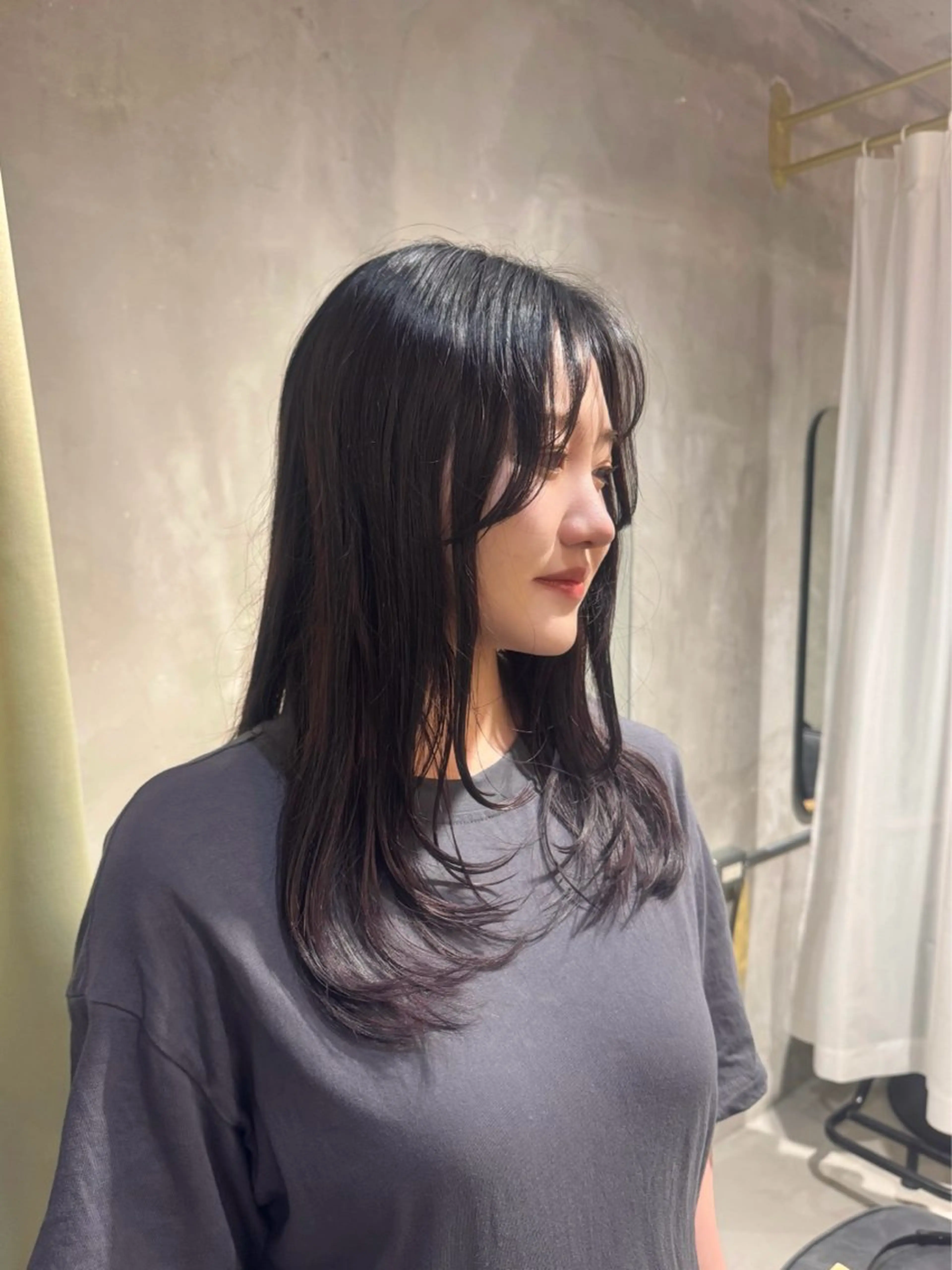 セミロング カット トリートメント わださこ ひなこのヘアスタイル