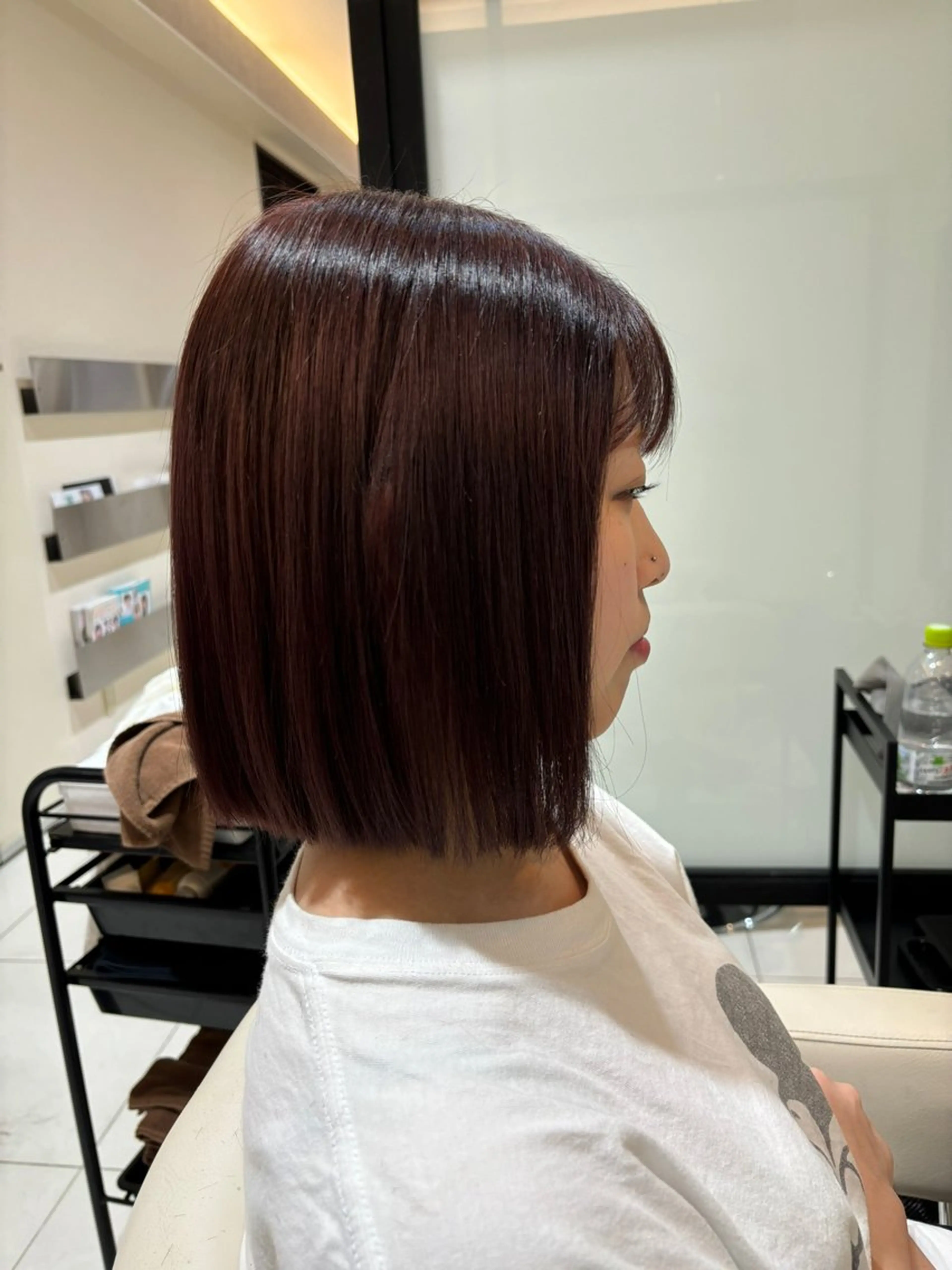 ショート 切りっぱなしボブ ボブ カット トリートメント 🎀レディース特化 山下 京華🎀のヘアスタイル