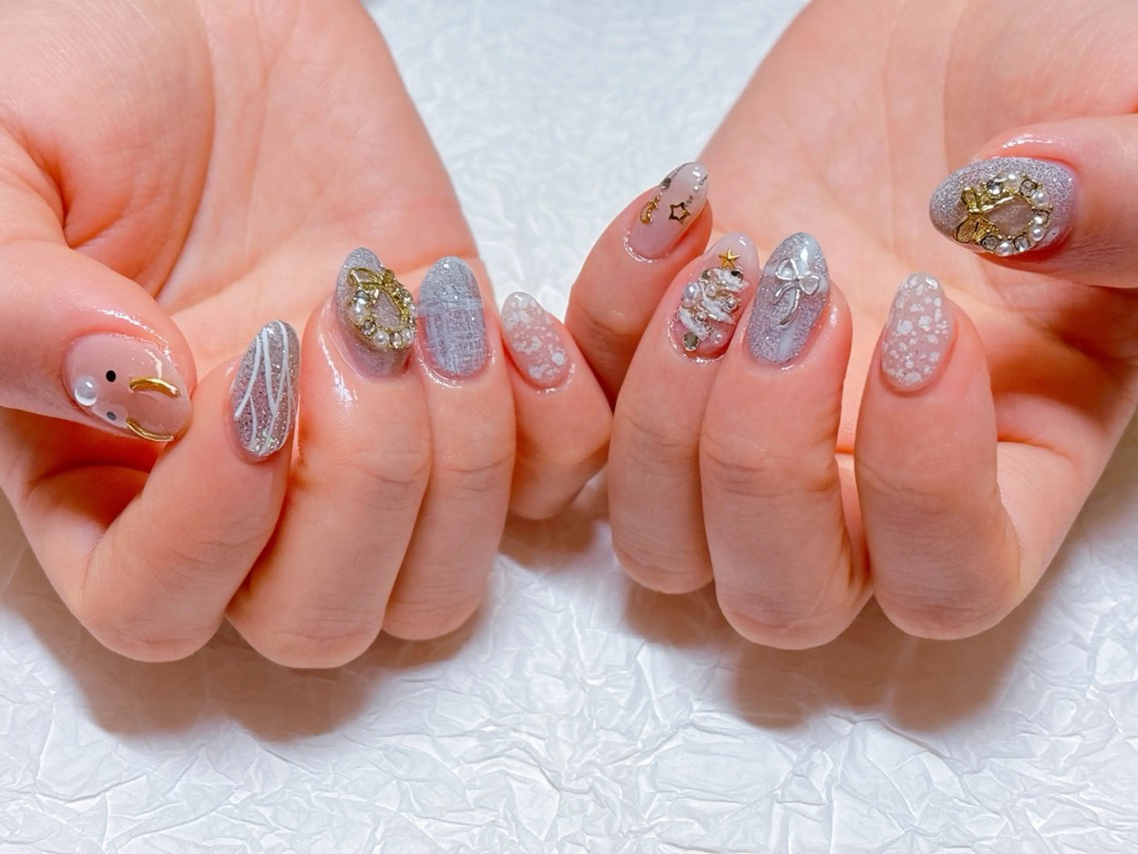 ネイル 冬ネイル クリスマス ハンドネイル ハンドケア ゆ か_Nails💫のネイルデザイン