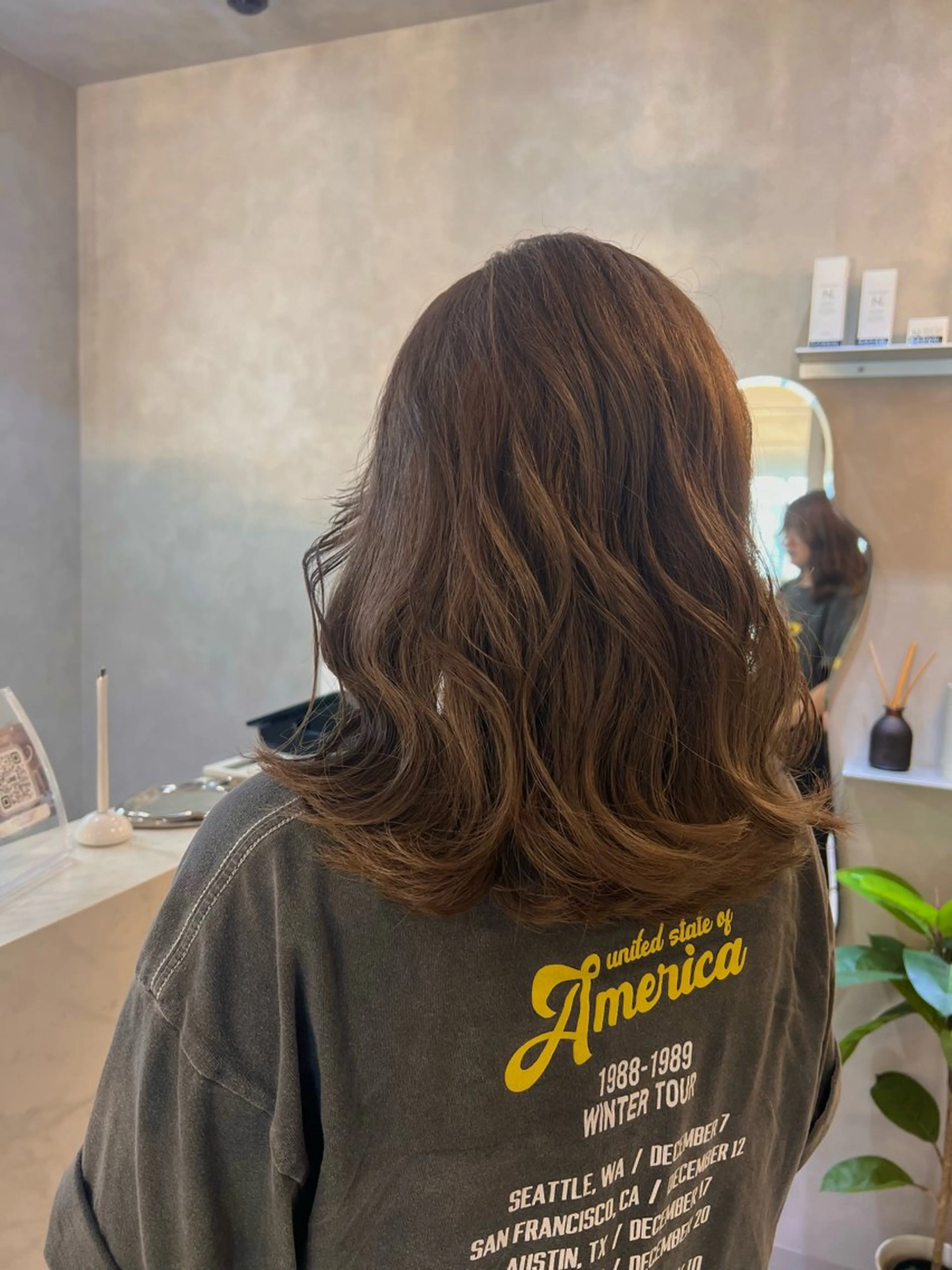 ミディアム カラー ベージュカラー ダブルカラー ヘアカラー トリートメント KANA🌿透明感/ レイヤーcut🌿のヘアスタイル