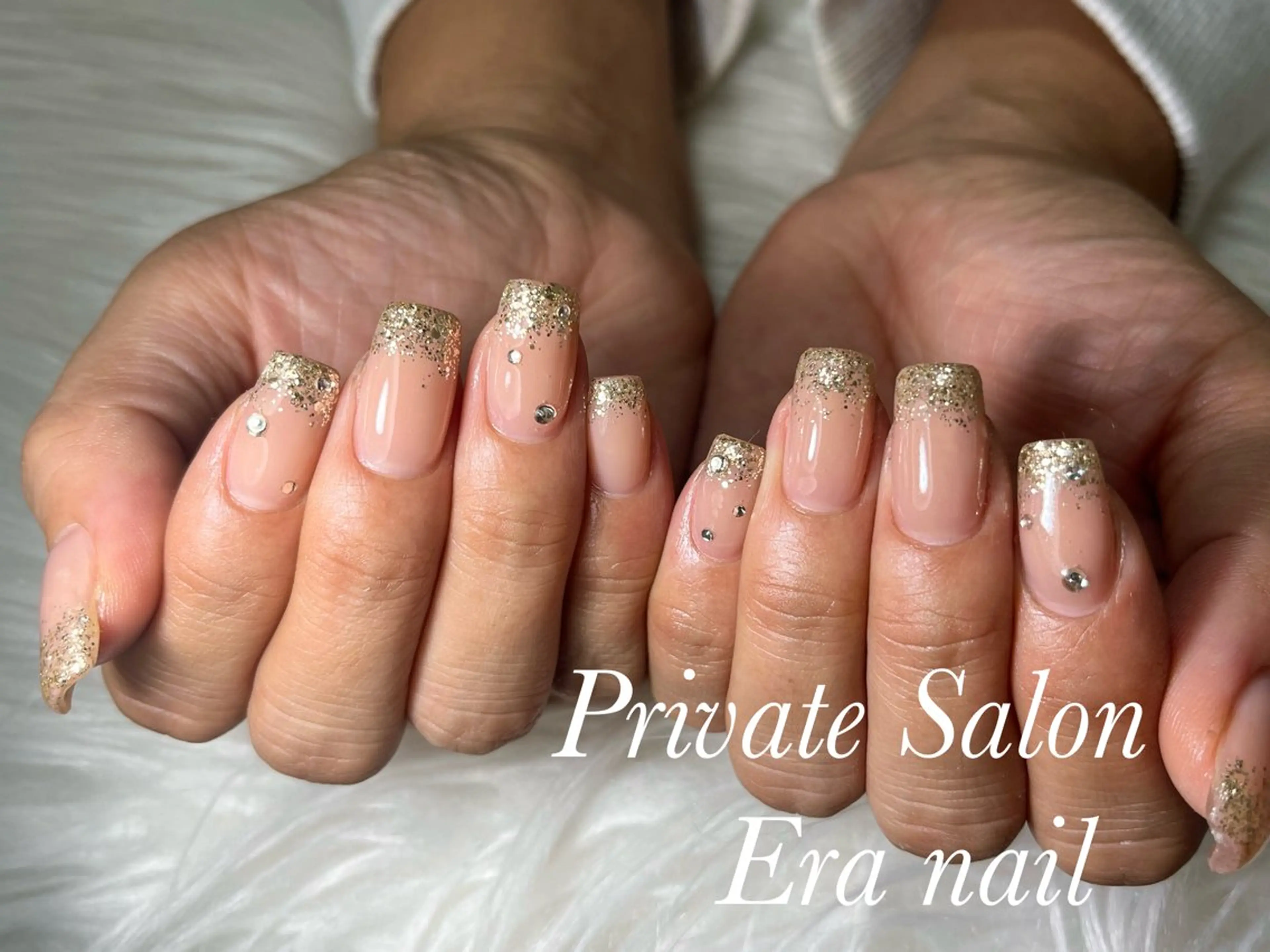 ネイル ラメ(グリッター) ラメグラデーション ハンドネイル Era nailのネイルデザイン