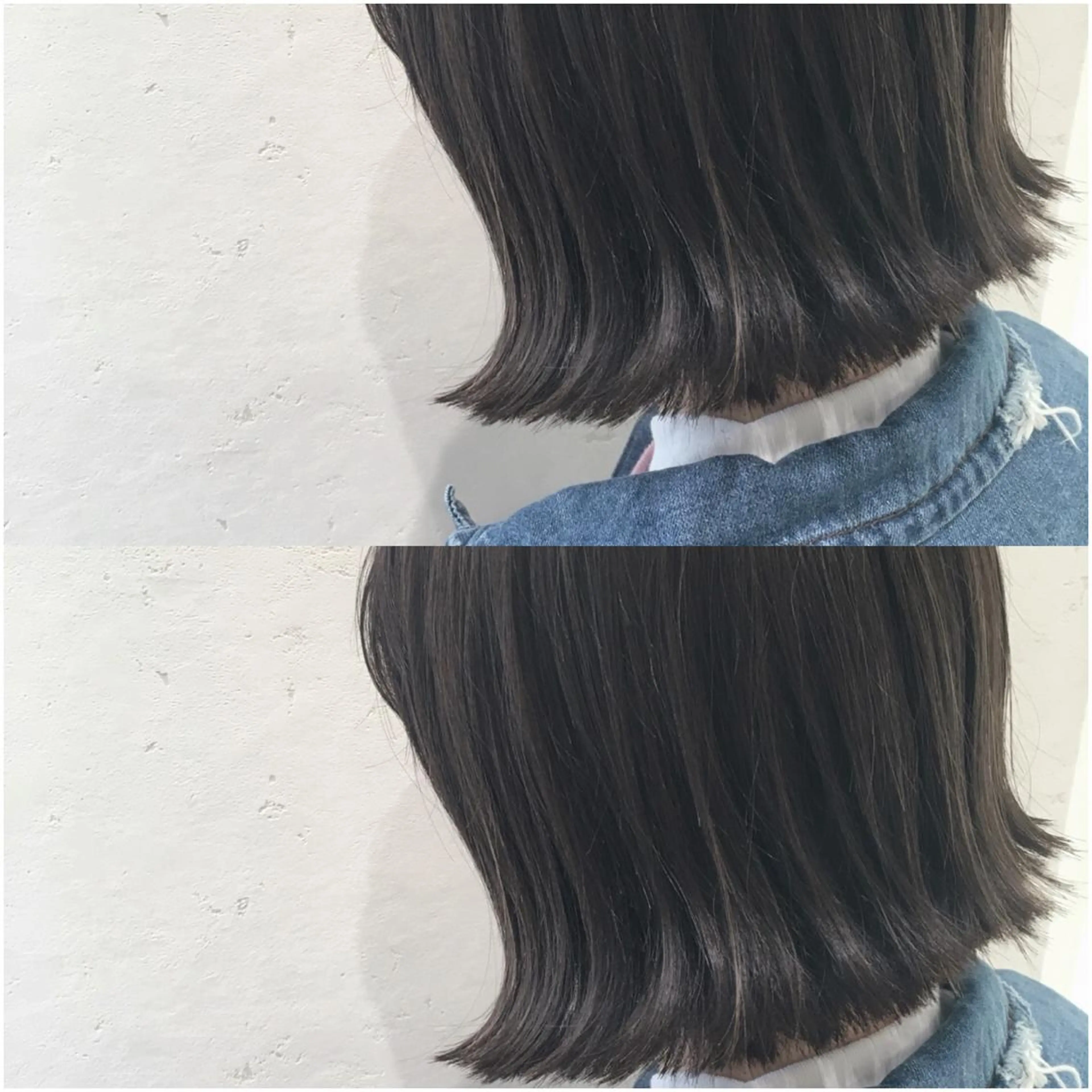 ショート カラー 切りっぱなしボブ ダークグレー ダークグレージュ グレージュ イルミナカラー circus by KENJE 町田店のヘアスタイル