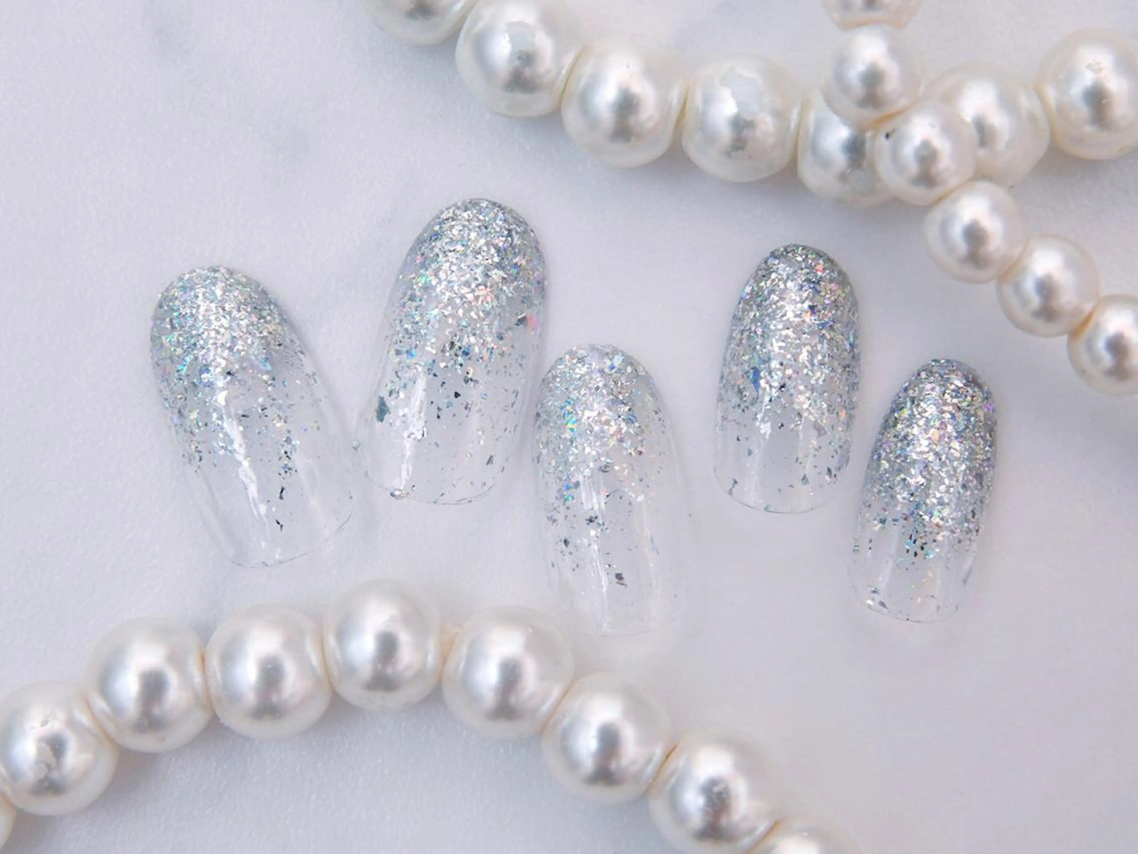 ネイル 桜ネイル クリアネイル フットネイル ジェルネイル キラキラネイル Tiary Nail Yのネイルデザイン