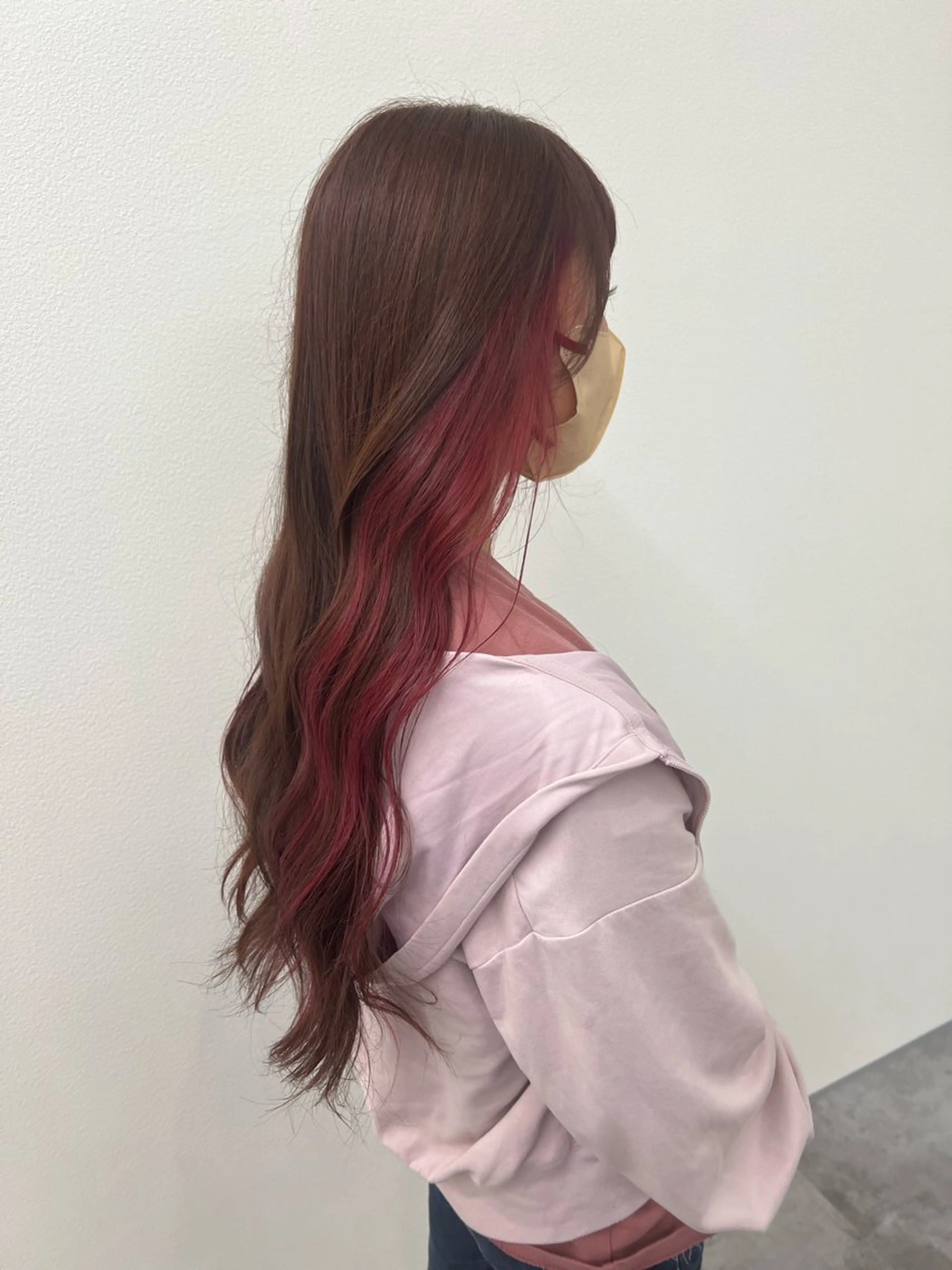 ロング カラー インナーカラー ピンクカラー ロング ✨NOMAD印西✨ 黒川勇輝のヘアスタイル