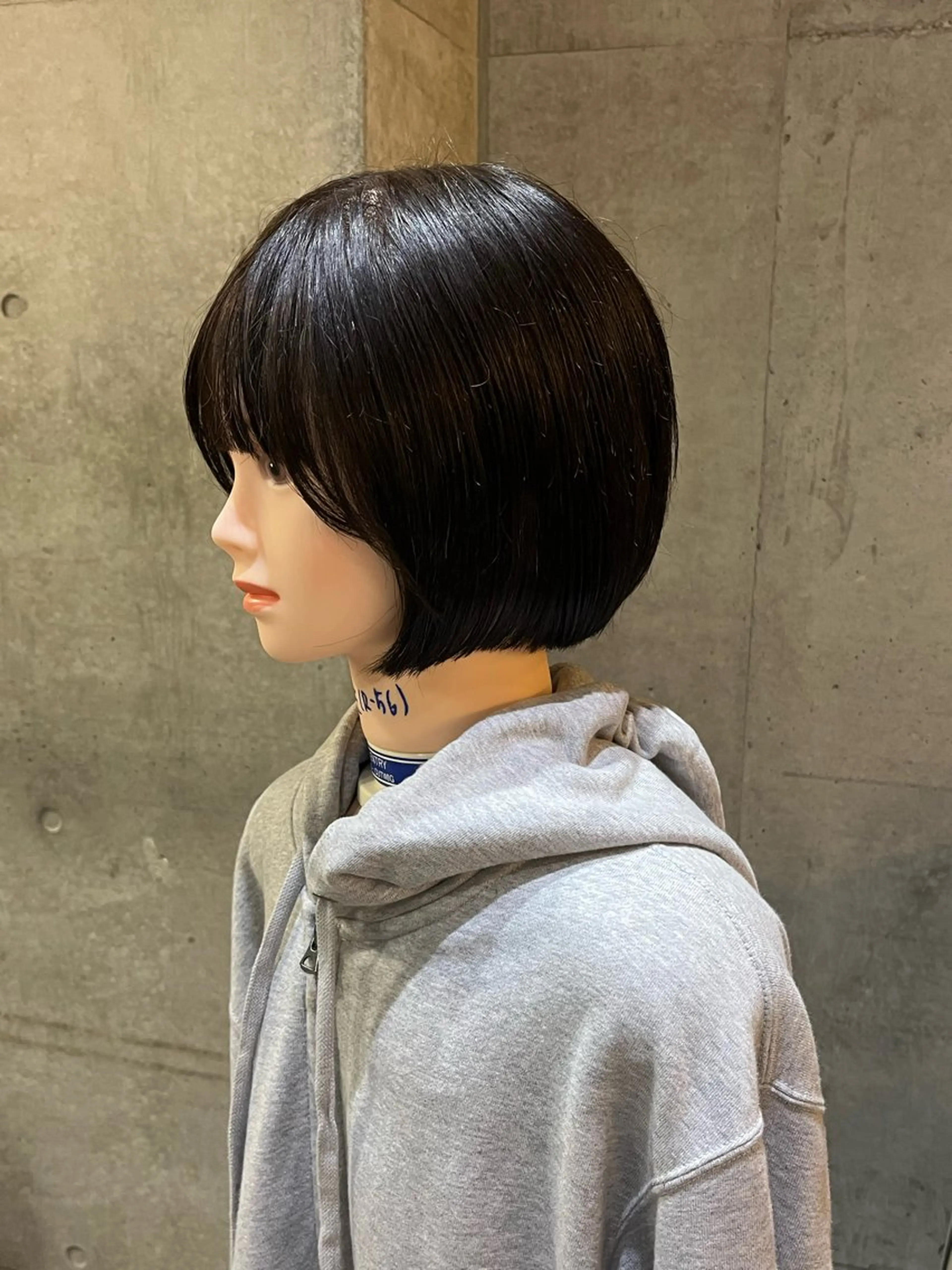 ショート 切りっぱなしボブ ボブ 韓国風ヘア カット 無料カット/ハイ トーンカラー/きらのヘアスタイル