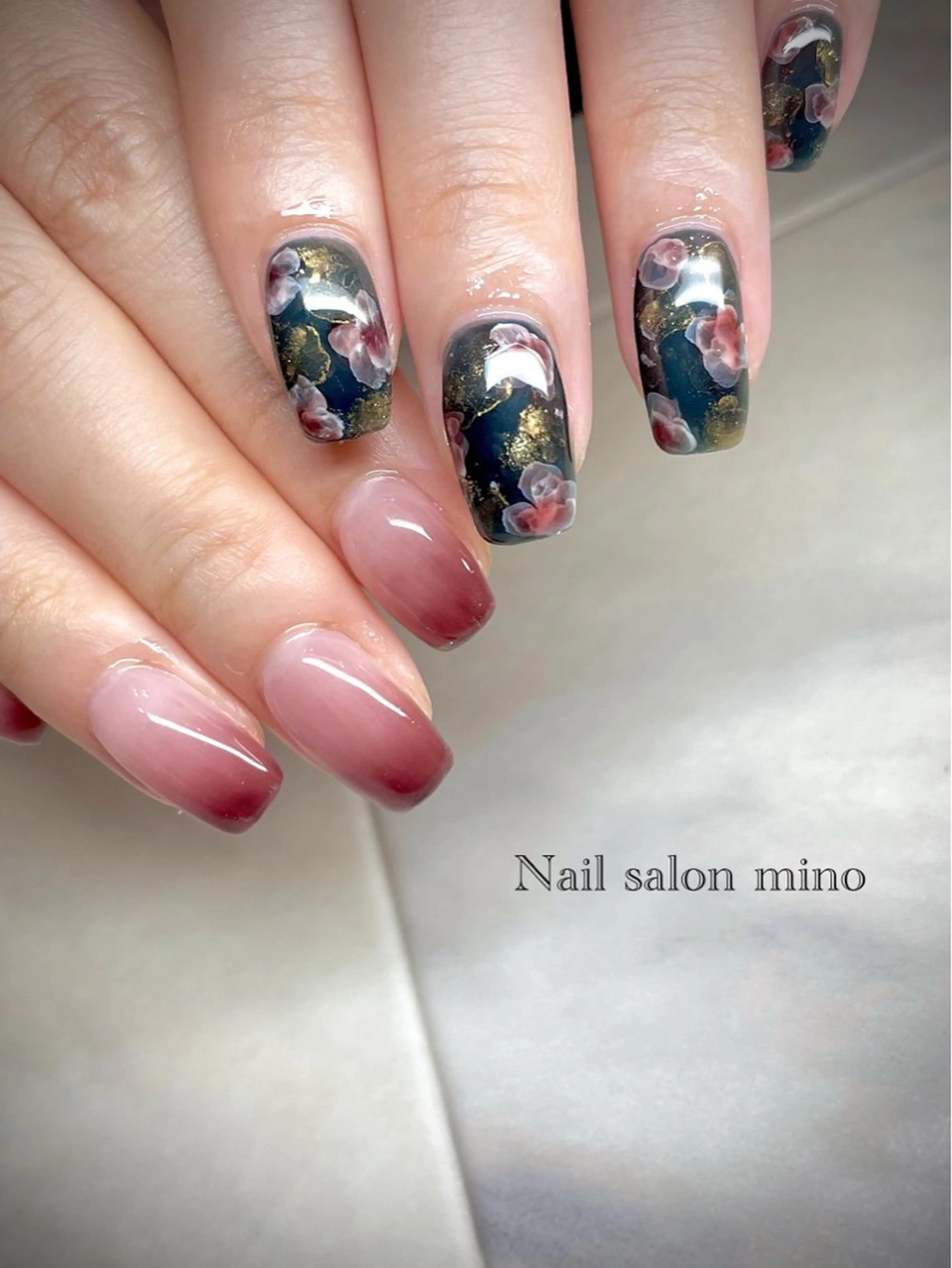 ネイル アートネイル 持ち込み ハンドネイル 三野 nail salon minoのネイルデザイン