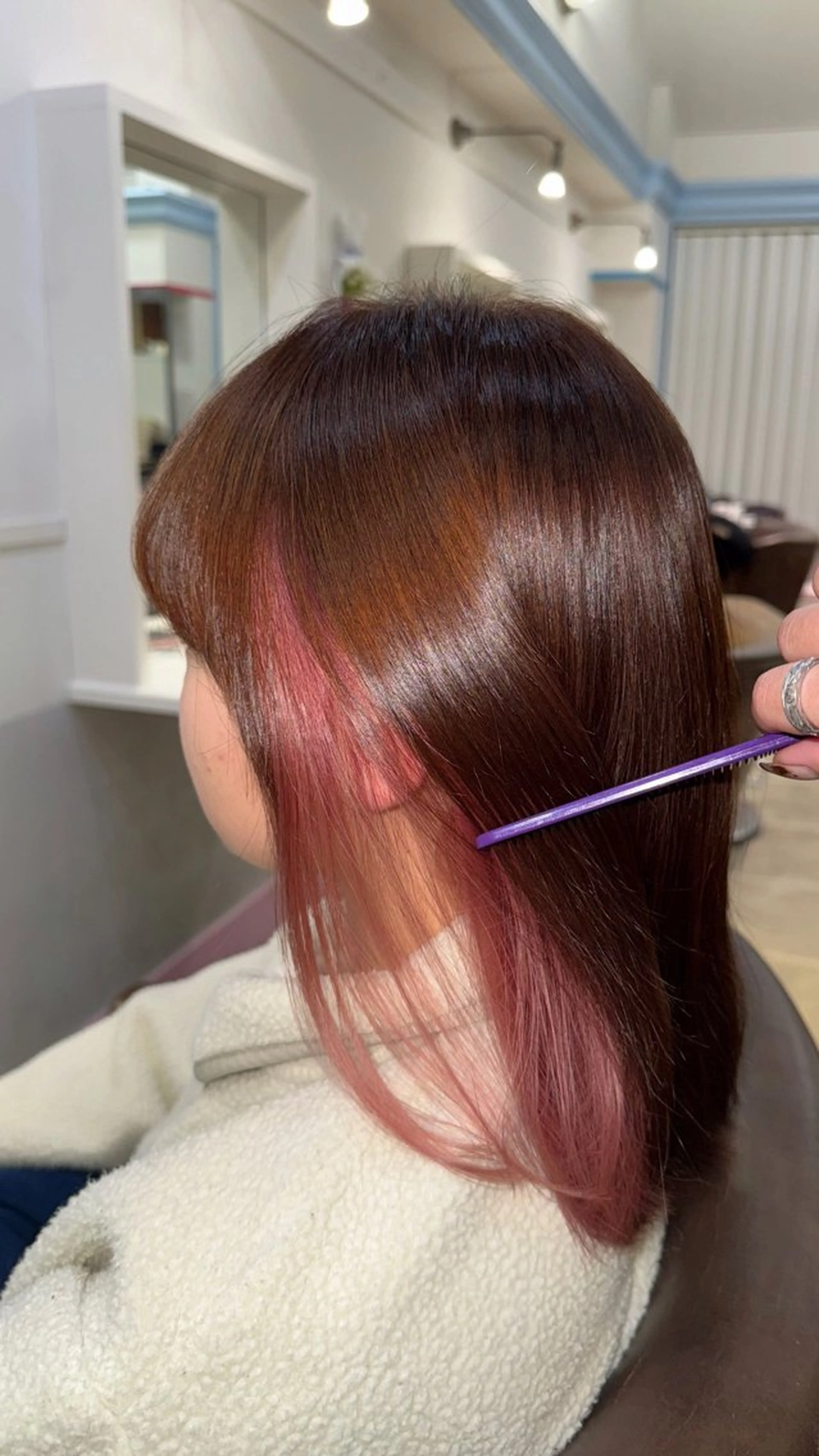 セミロング カラー TECHRISE豊橋店所属・坂柳 朱音のヘアスタイル