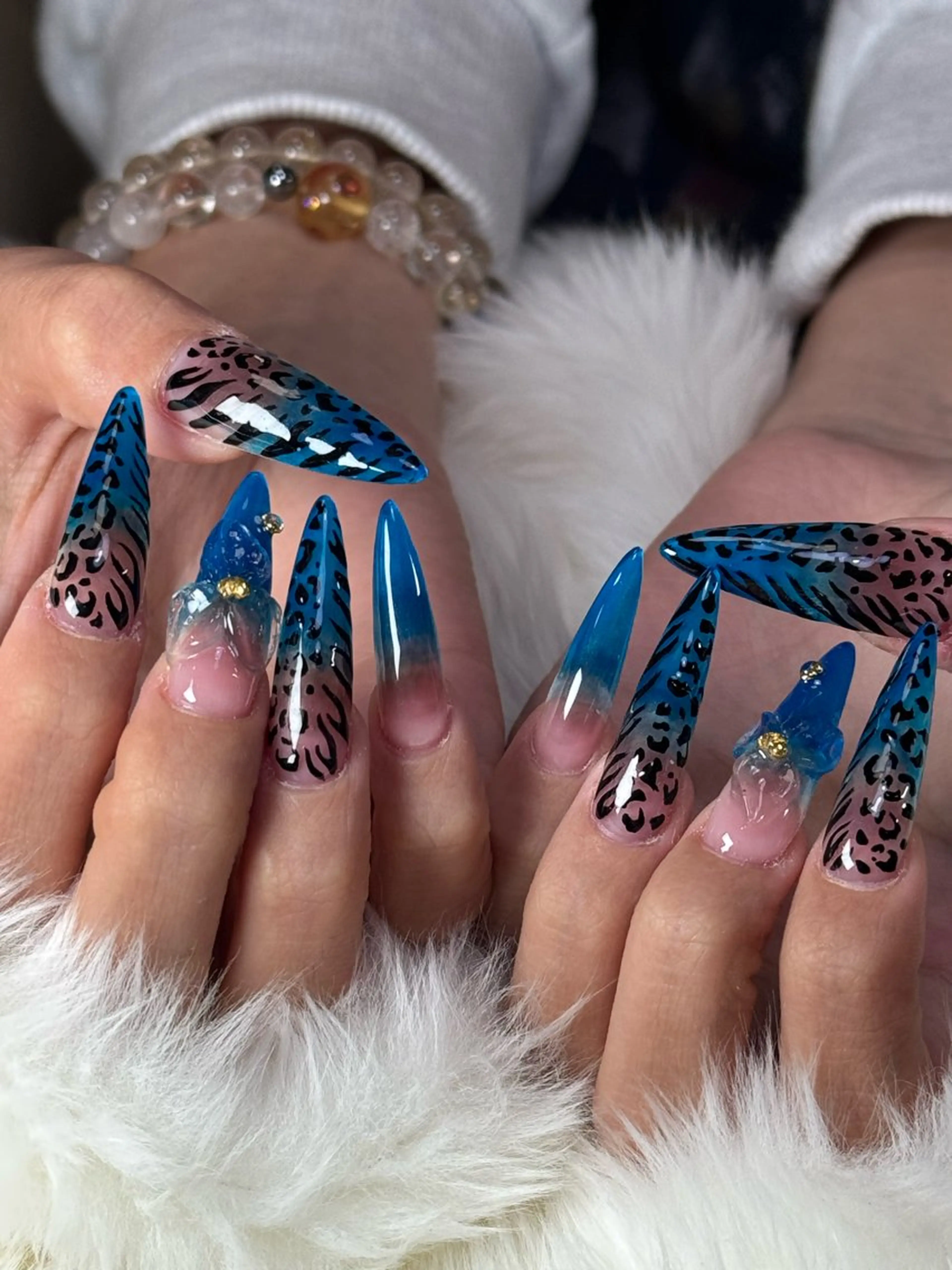 ロング Latte Nail 十三のネイルデザイン