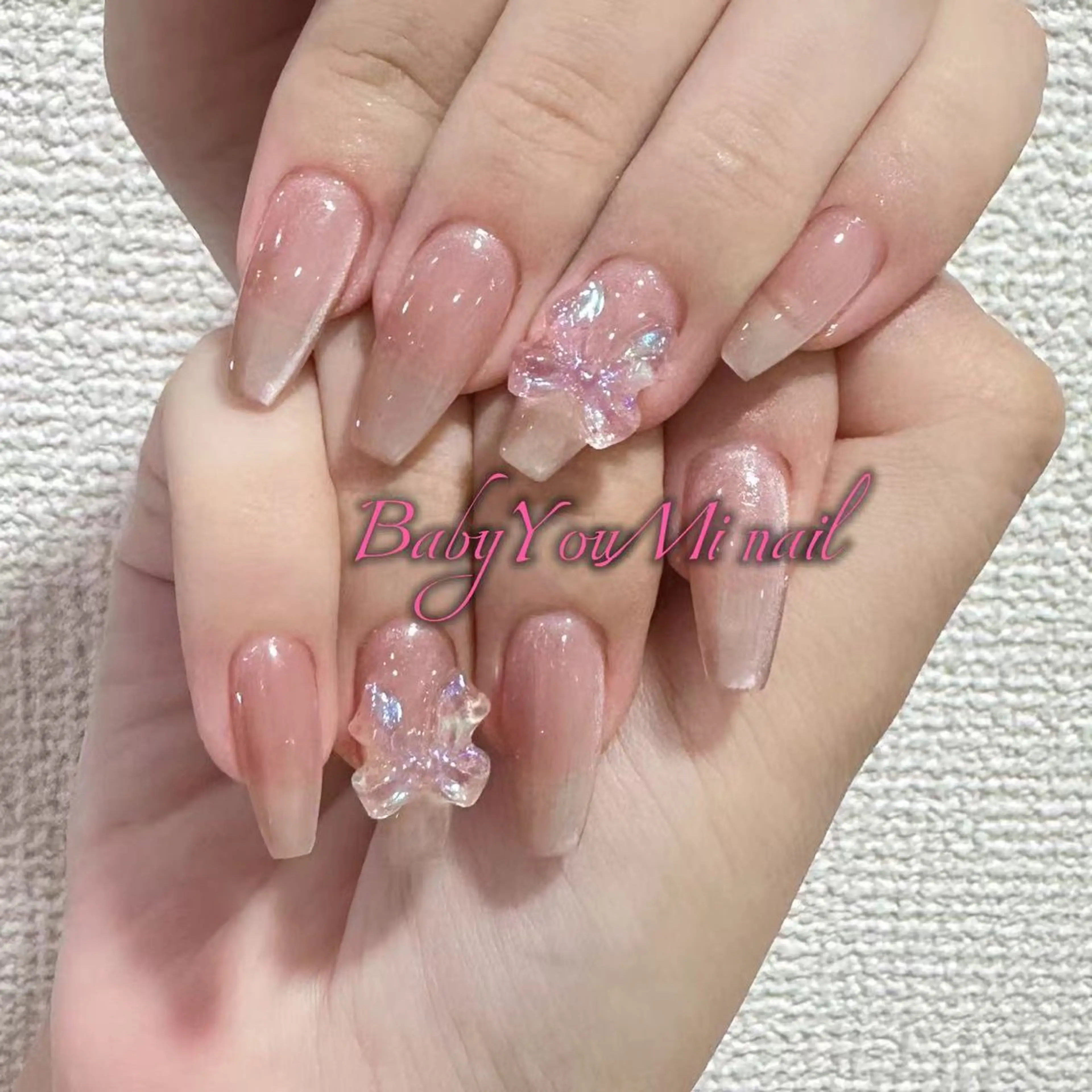 ネイル オーロラネイル フラワーネイル フットネイル フレンチネイル ジェルネイル ハンドネイル BabyYouMi ねねのネイルデザイン