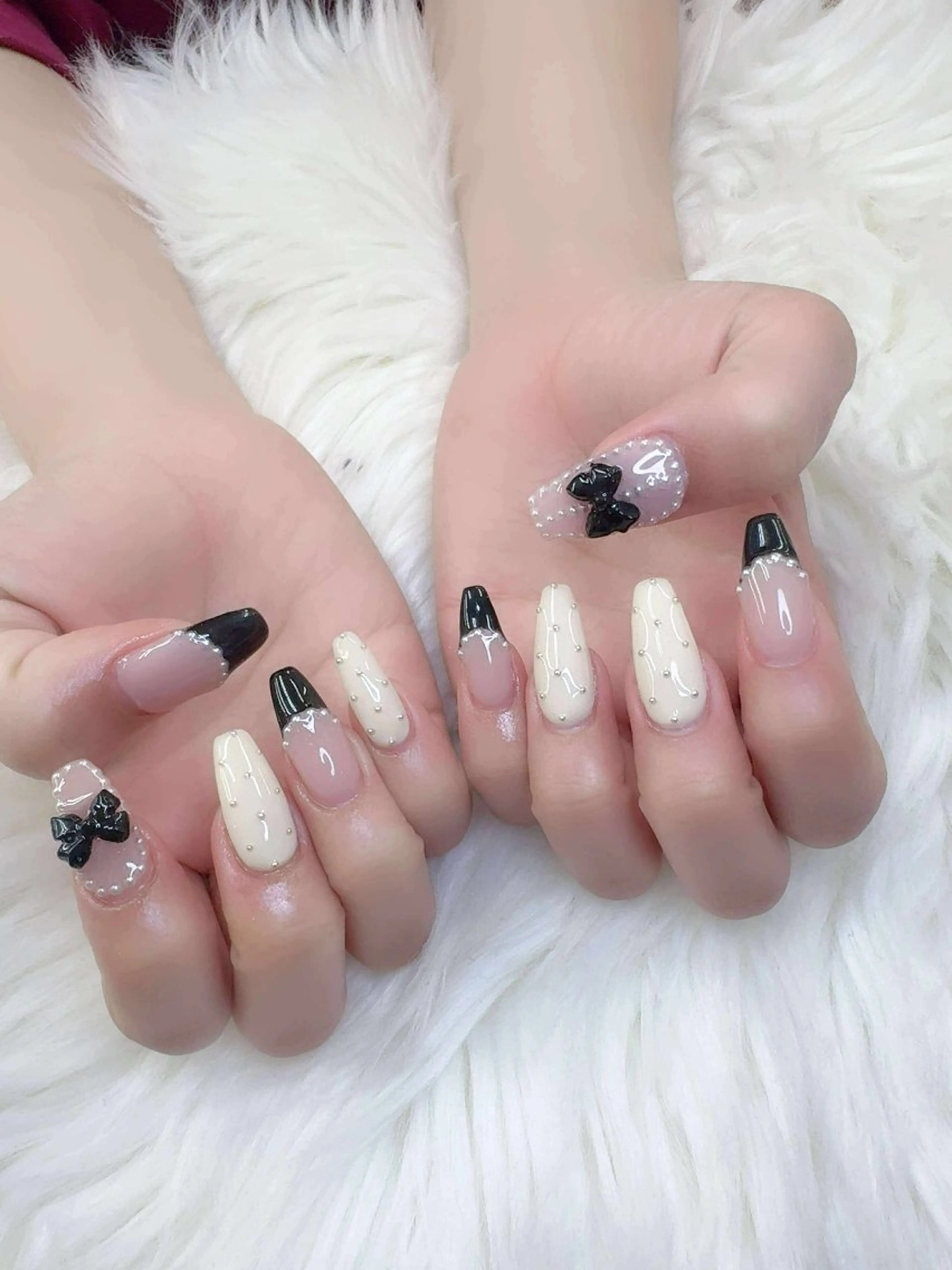 ネイル 成人式 フレンチネイル グラデーション 韓国ネイル マグネットネイル ハンドネイル Squeen Nailのネイルデザイン
