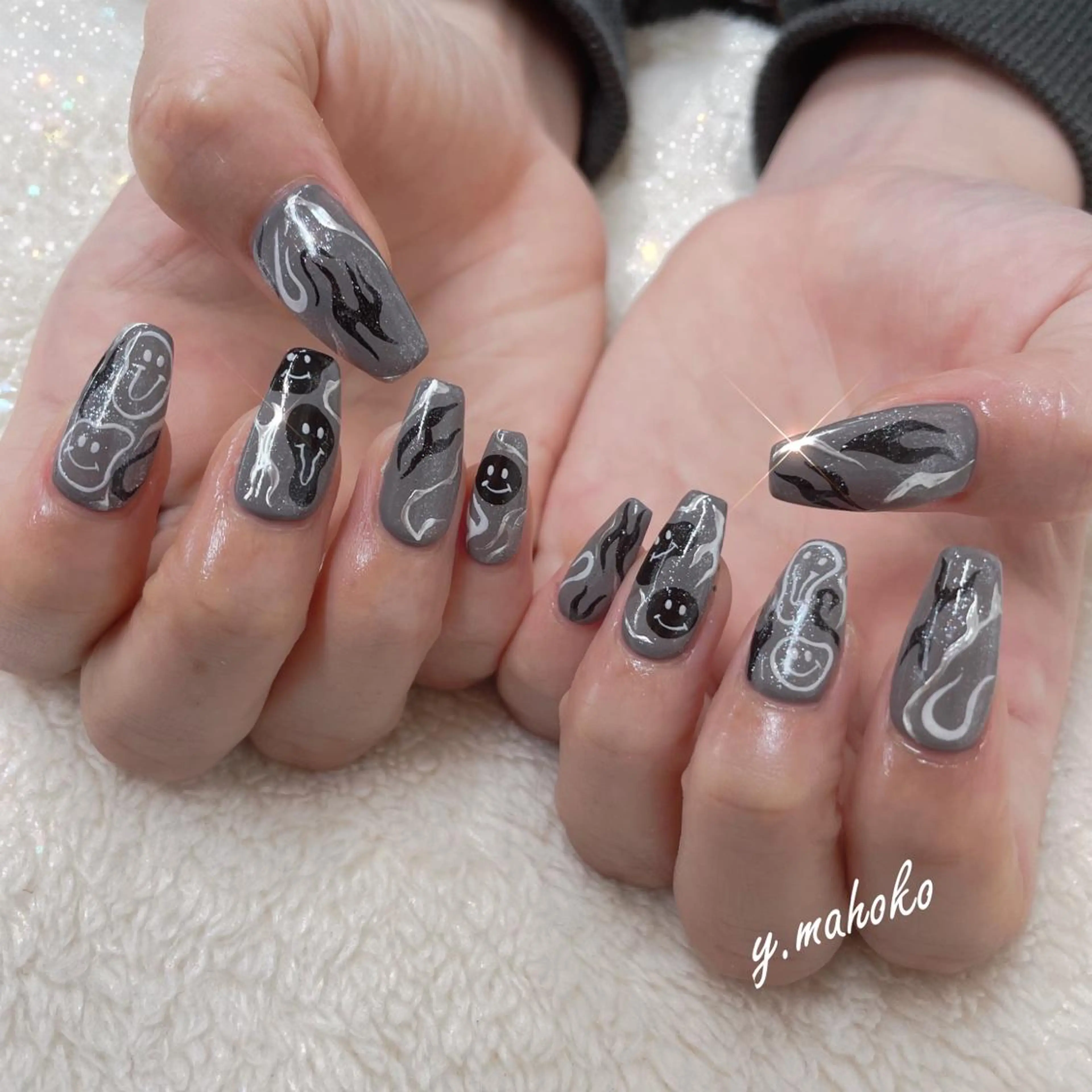 ネイル ハンドネイル She nail studio 原宿所属・パラジェル有/ スカルプ/mahoのネイルデザイン