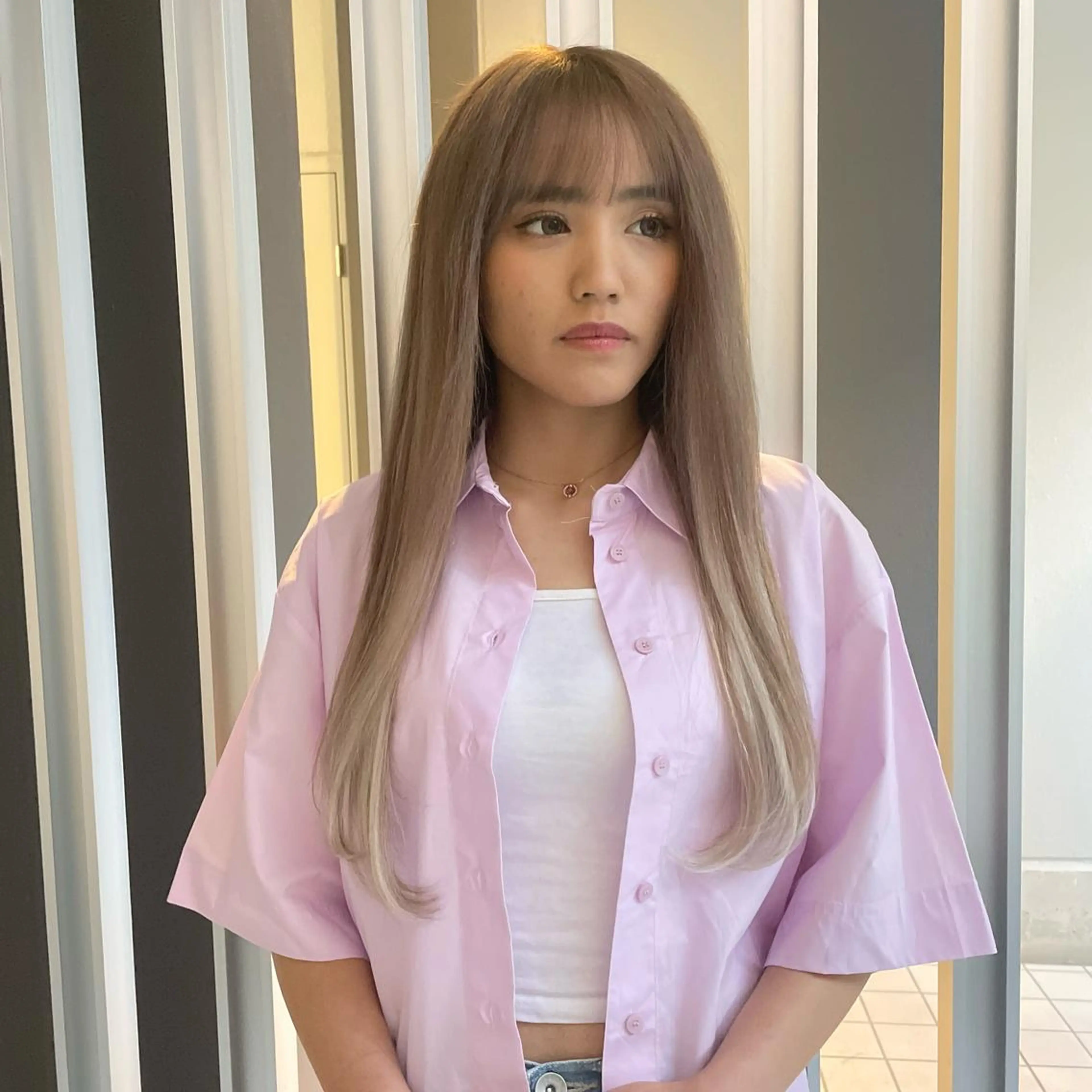 ロング カラー ヘアアレンジ 寺西 恵🪡🤍のヘアスタイル