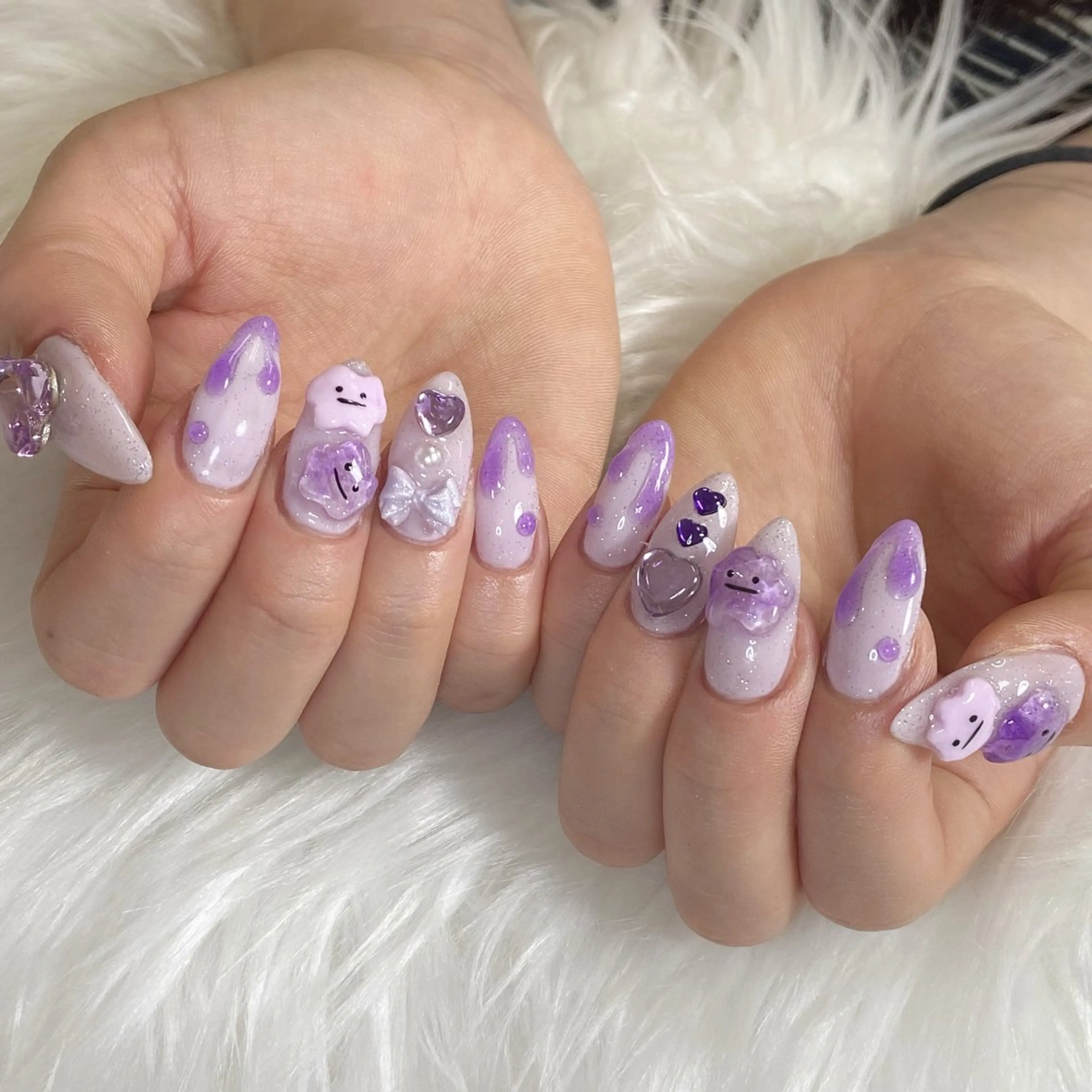 ネイル アートネイル ガーリー キラキラネイル 韓国ネイル ラメ(グリッター) ハンドネイル Kanako 💫のネイルデザイン