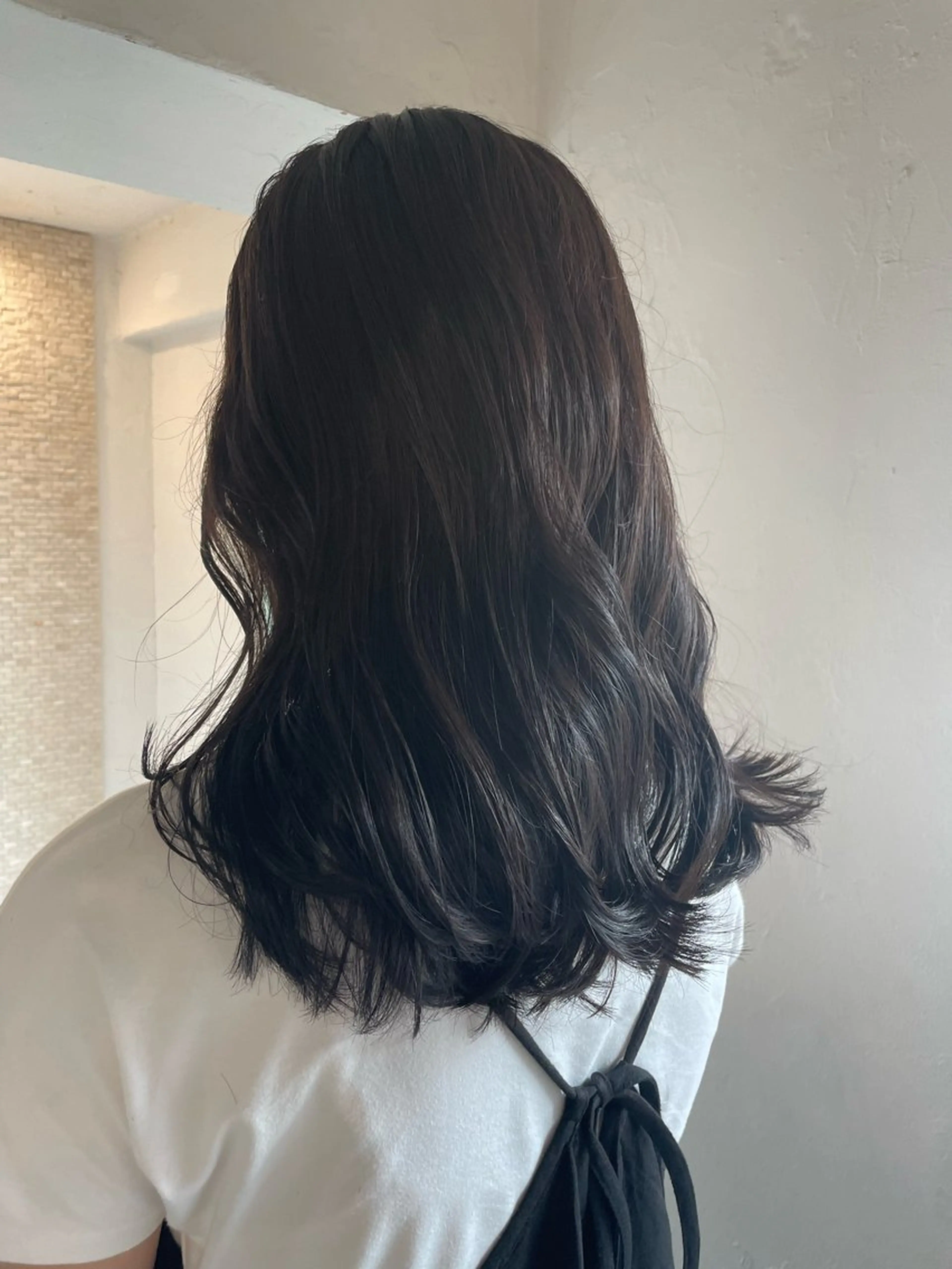 セミロング カット ヘアカラー トリートメント 平 ちひろのヘアスタイル