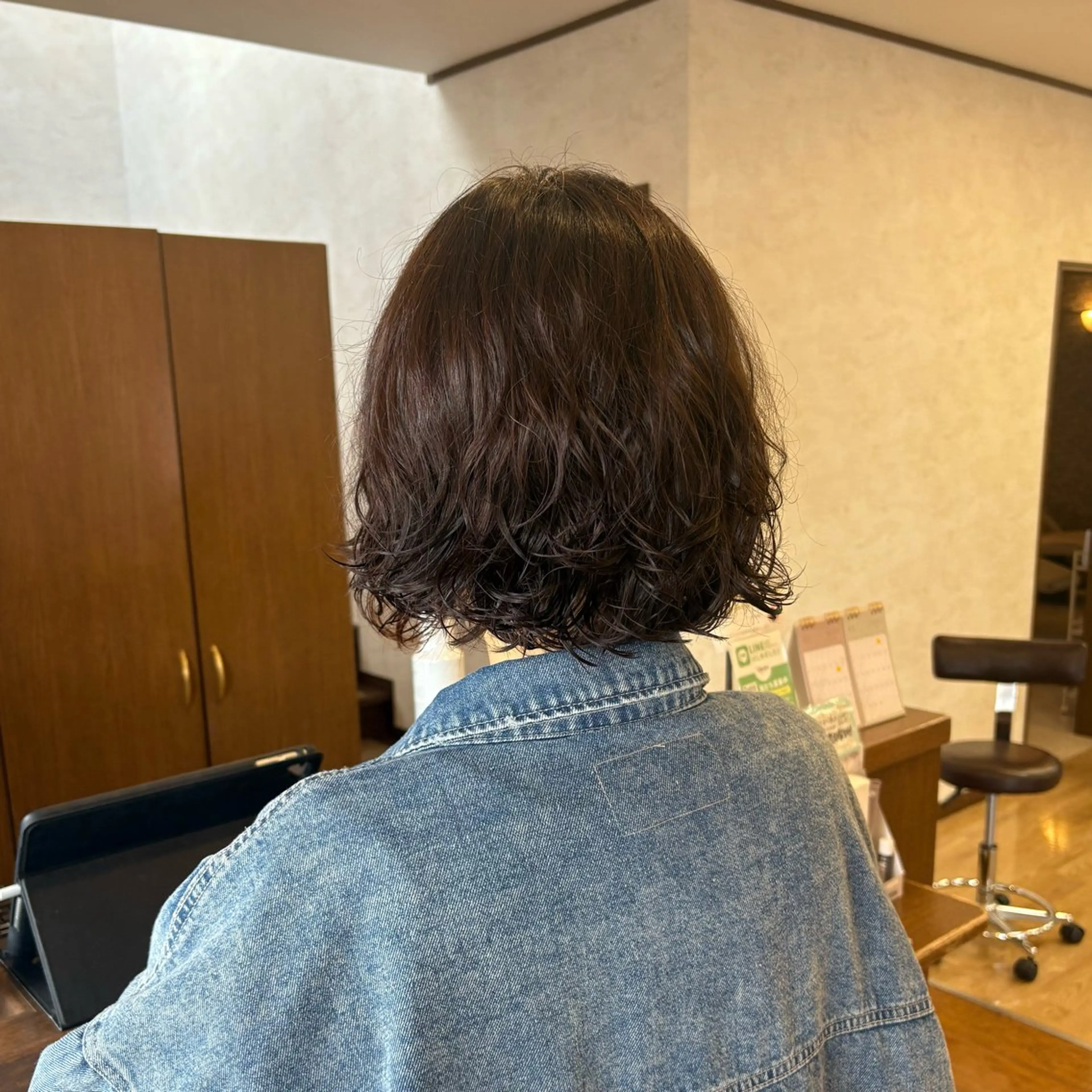 セミロング パーマ パーマ ゆい/メンズカット /レイヤーカットのヘアスタイル