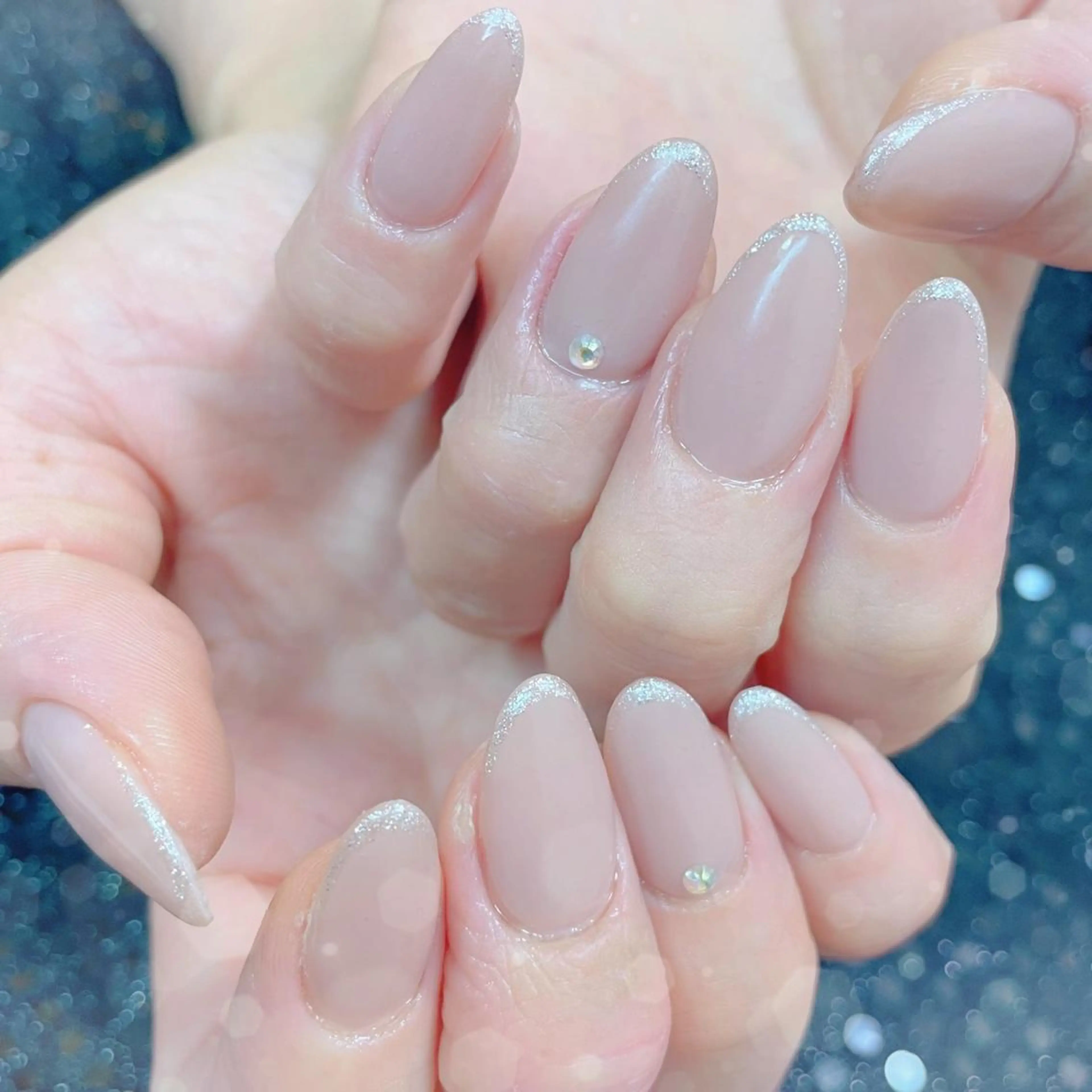 ネイル ラメ(グリッター) ハンドネイル ハンドケア MoON...❤︎ MeGuのネイルデザイン