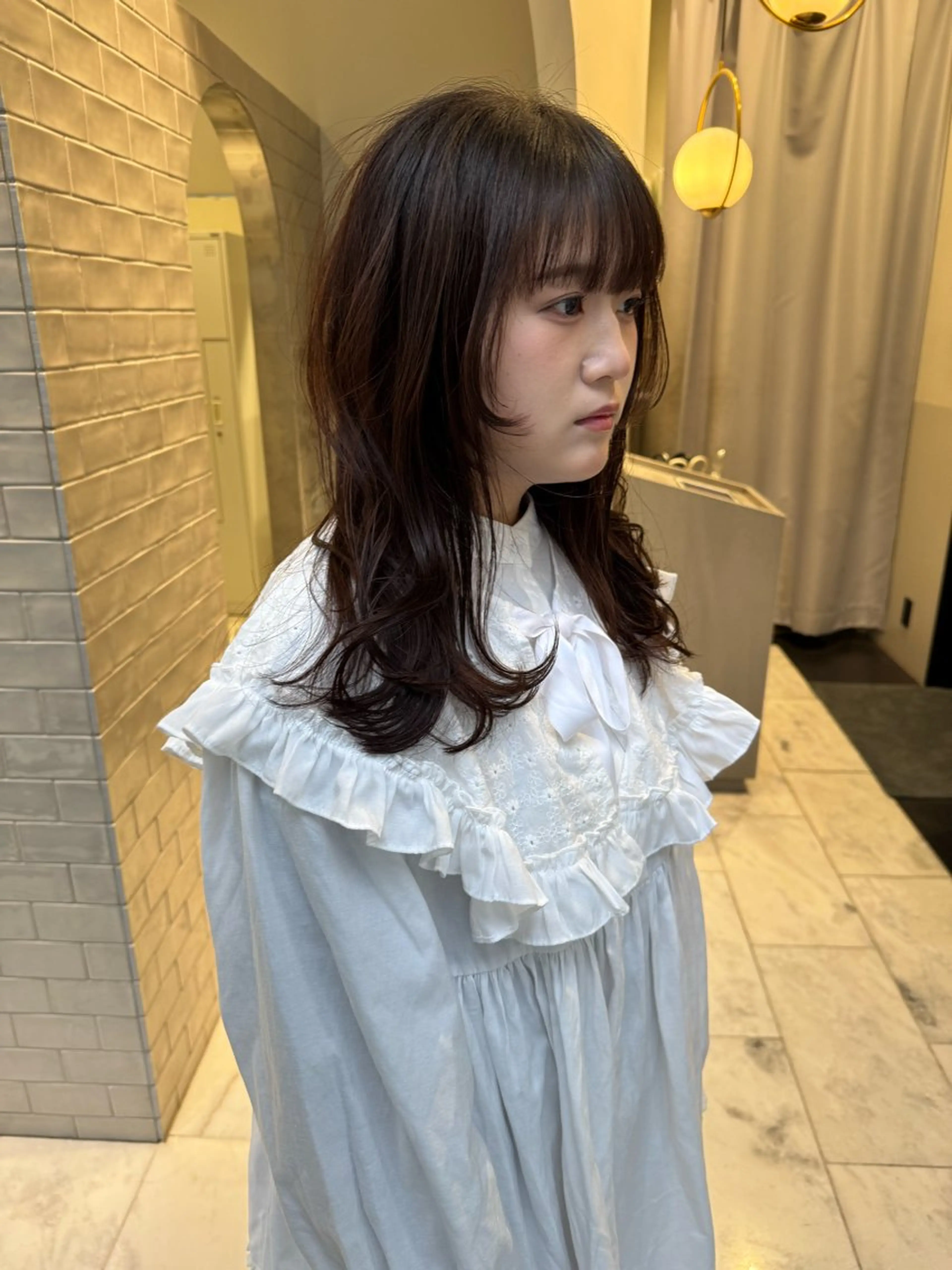 ミディアム カラー カット ヘアカラー トリートメント SALOWIN所属・ブリーチ✨ ボブ✨レイヤーのヘアスタイル