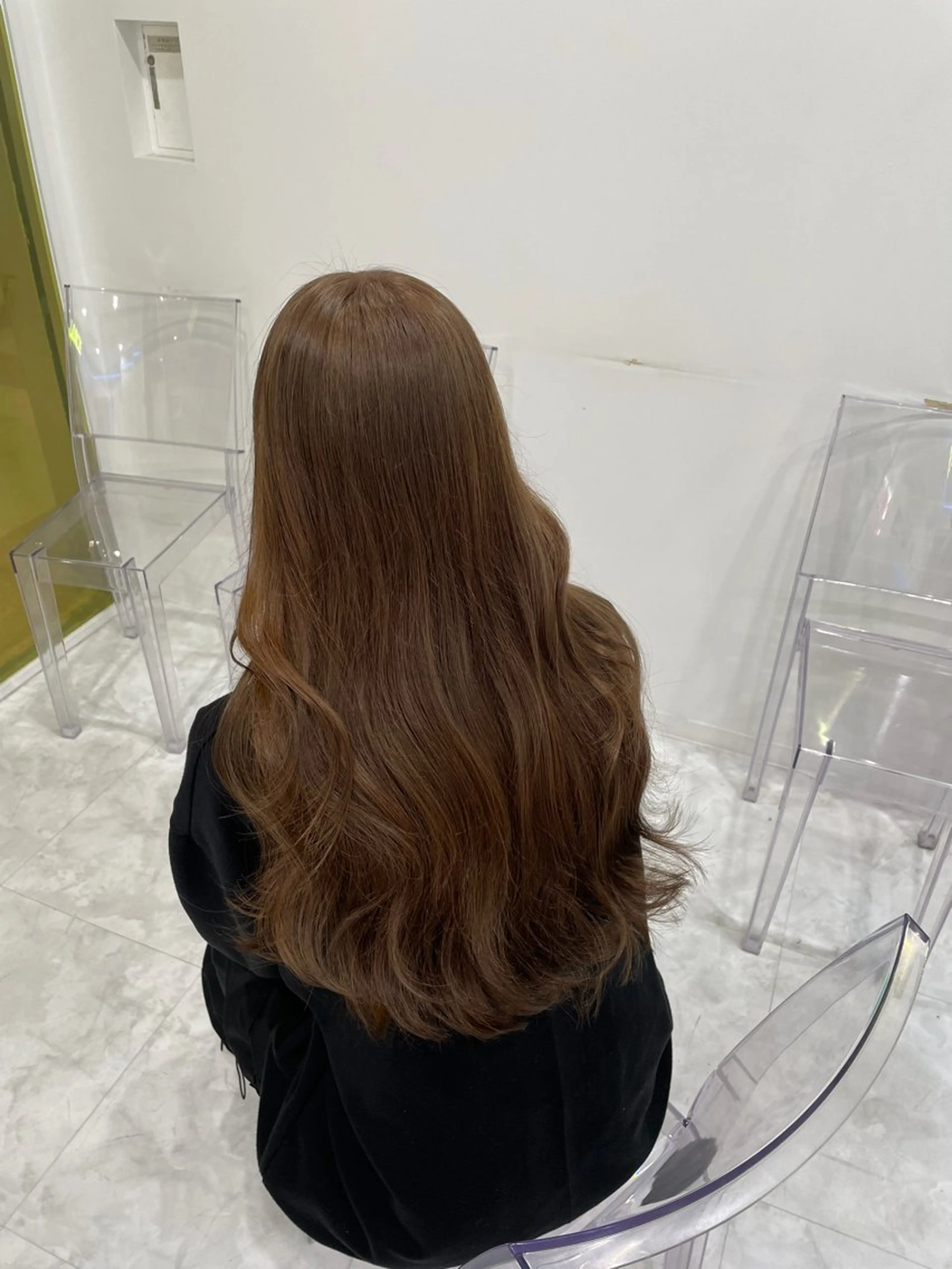 ロング ヘアカラー ヘアセット 艶髪ハイトーンカラー 渋谷🎀ririkaのヘアスタイル