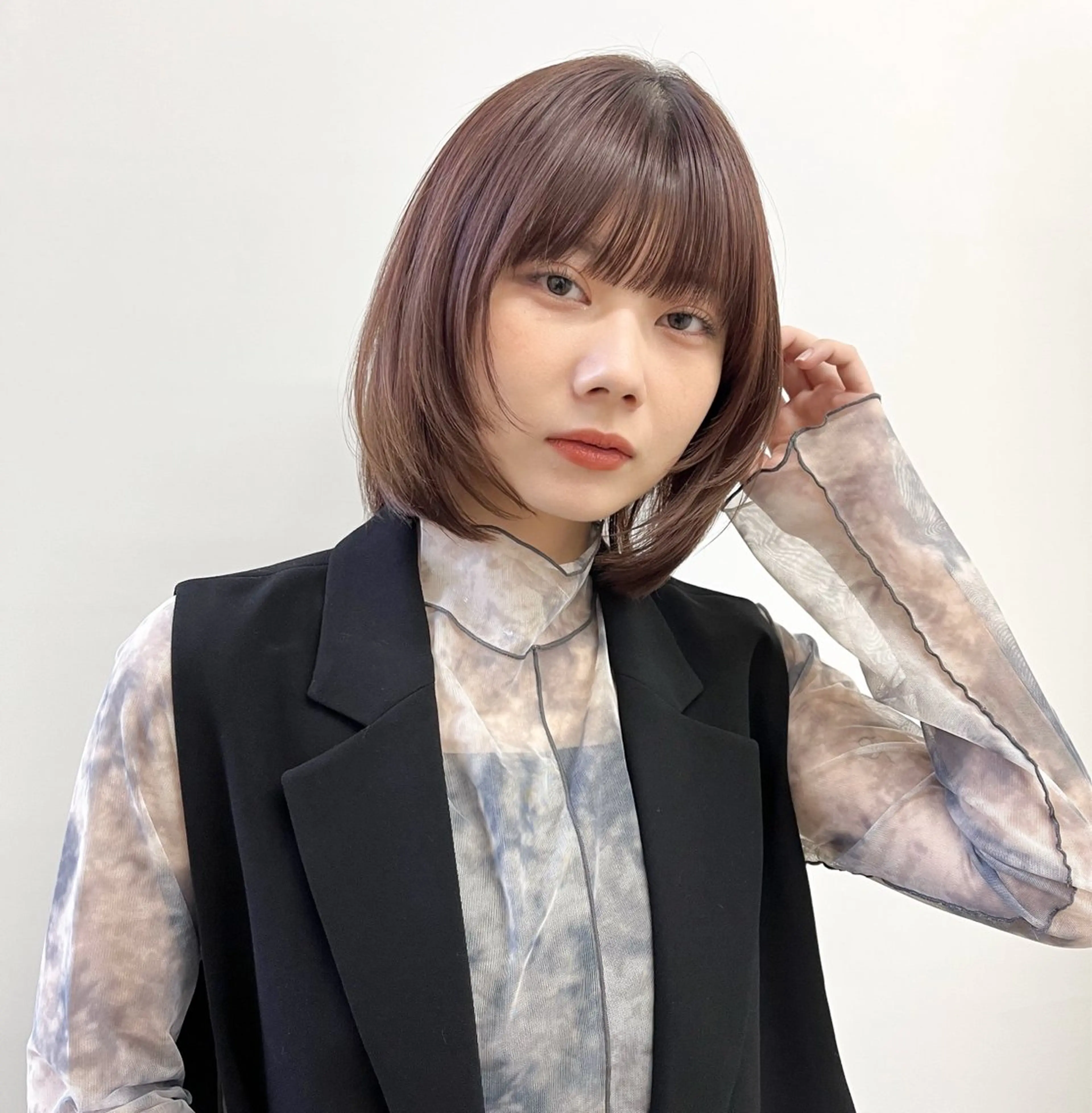 ミディアム カラー mee.浦和店所属・アイブロウモデル 募集中🍒/北爪まゆのヘアスタイル