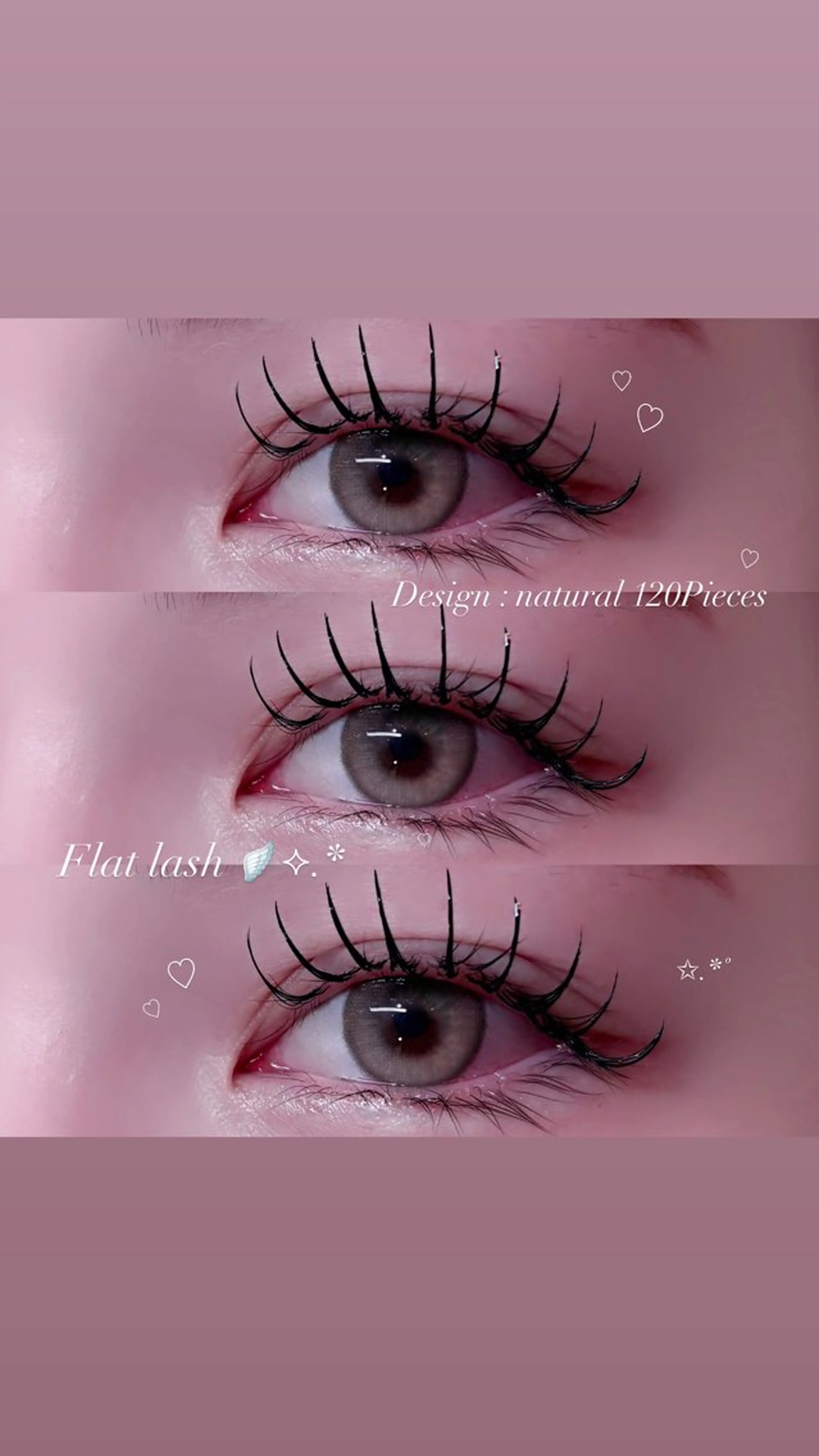 マツエク・マツパ フラットラッシュ ナチュラル ♡🎀束感まつげ/ rua🎀♡のマツエク・マツパデザイン