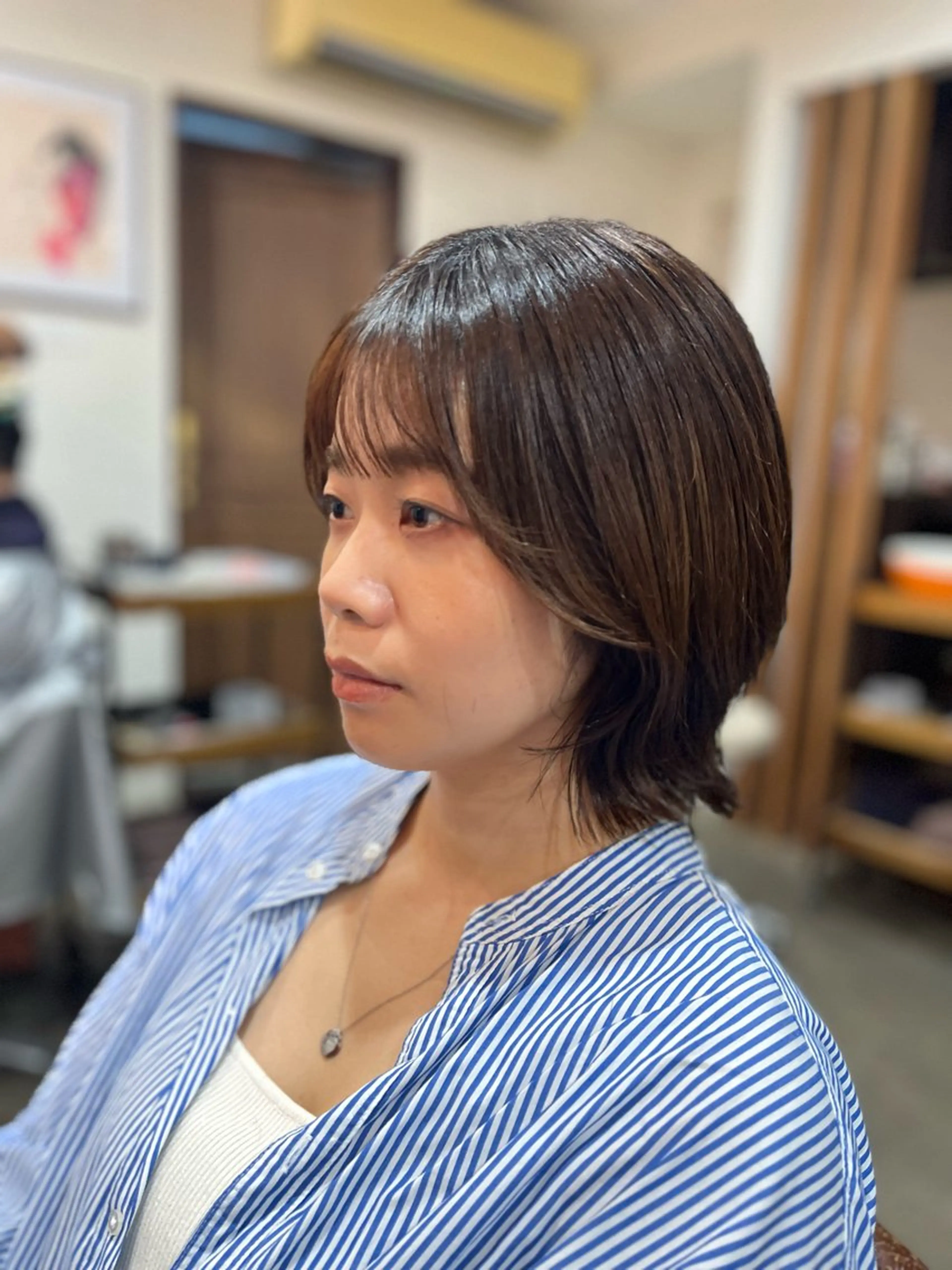 ミディアム ボブレイヤー ボブ 顔周りカット レイヤーカット 🫧ベージュカラー× レイヤー🫧HARUのヘアスタイル