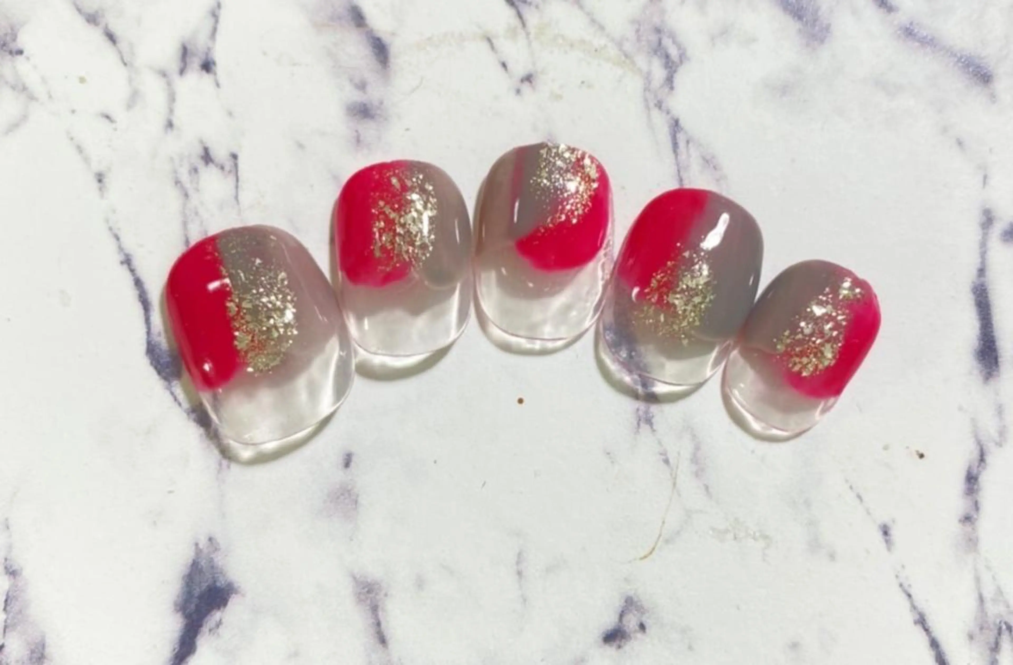 ネイル アートネイル オーロラネイル 長さ出し フレンチネイル ガラスフレンチ ハンドネイル nail salon  Stella*所属・菅原 ミヤのその他イメージ