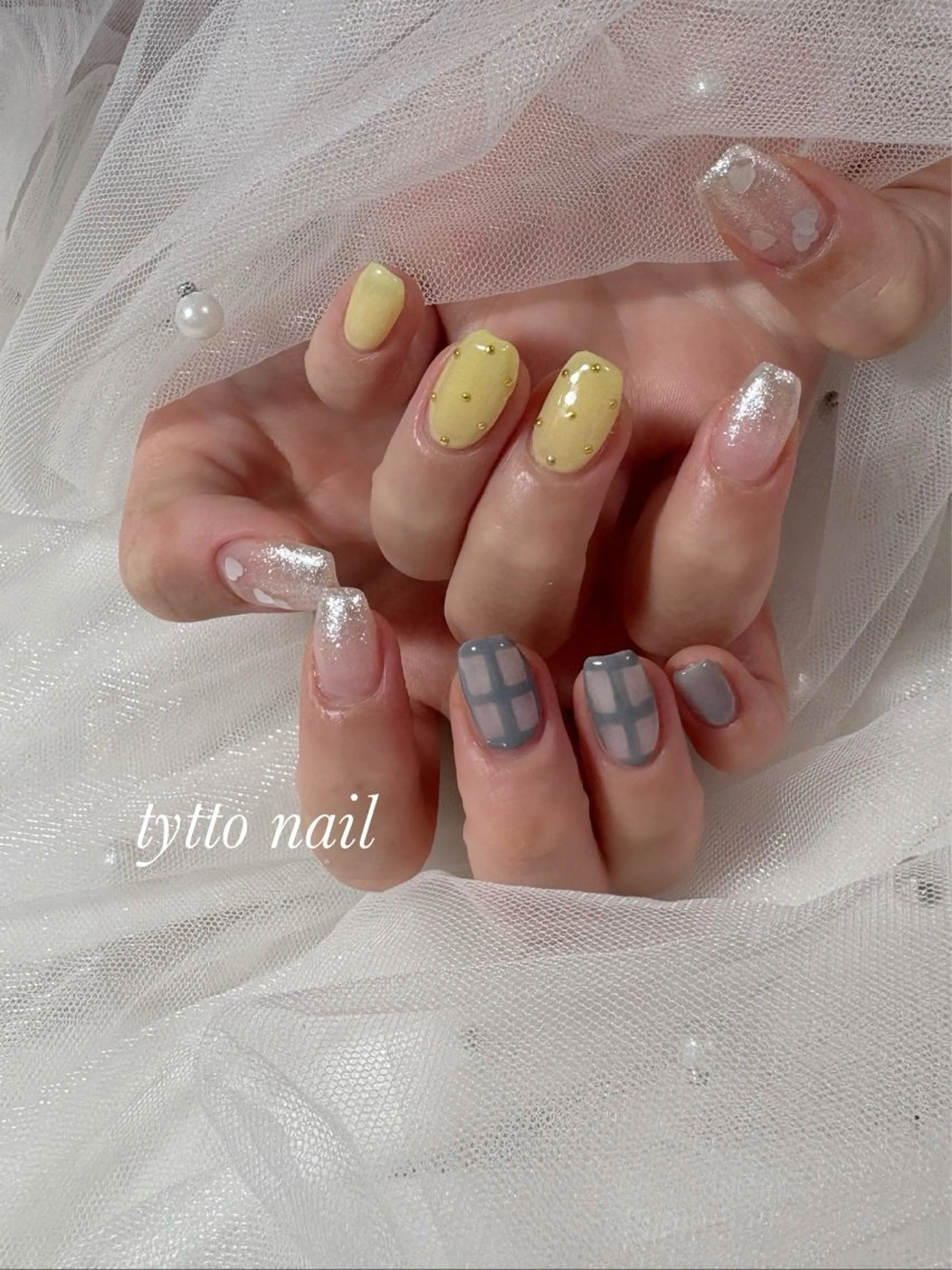 ネイル ガーリー グラデーション キラキラネイル 韓国ネイル ラメ(グリッター) ハンドネイル tytto nail ❤︎‪‪eri‪‪のネイルデザイン