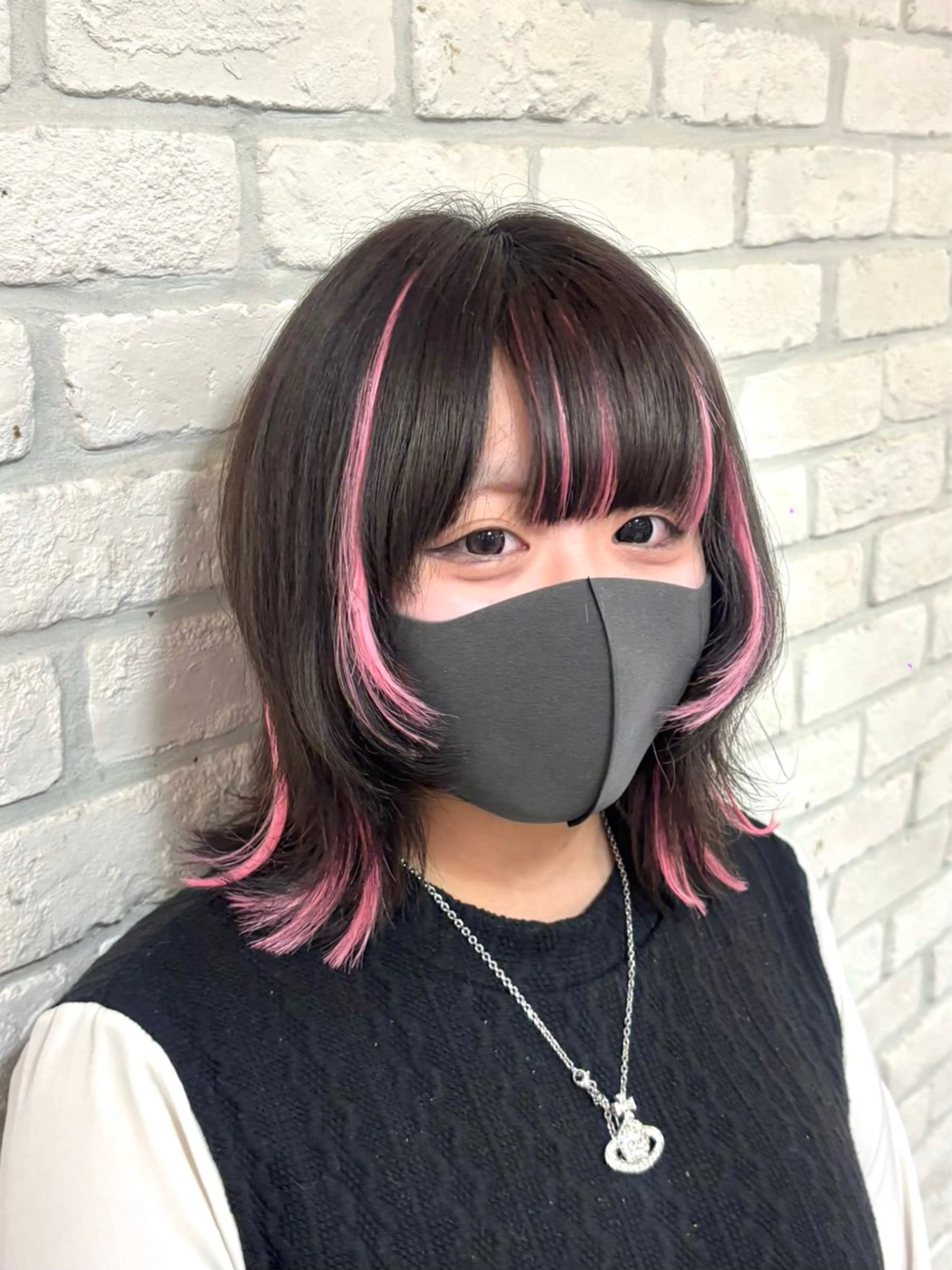 ミディアム シールエクステ エクステ エクステ 髪質改善縮毛５０％ OFF/吉田 響歌♡のヘアスタイル