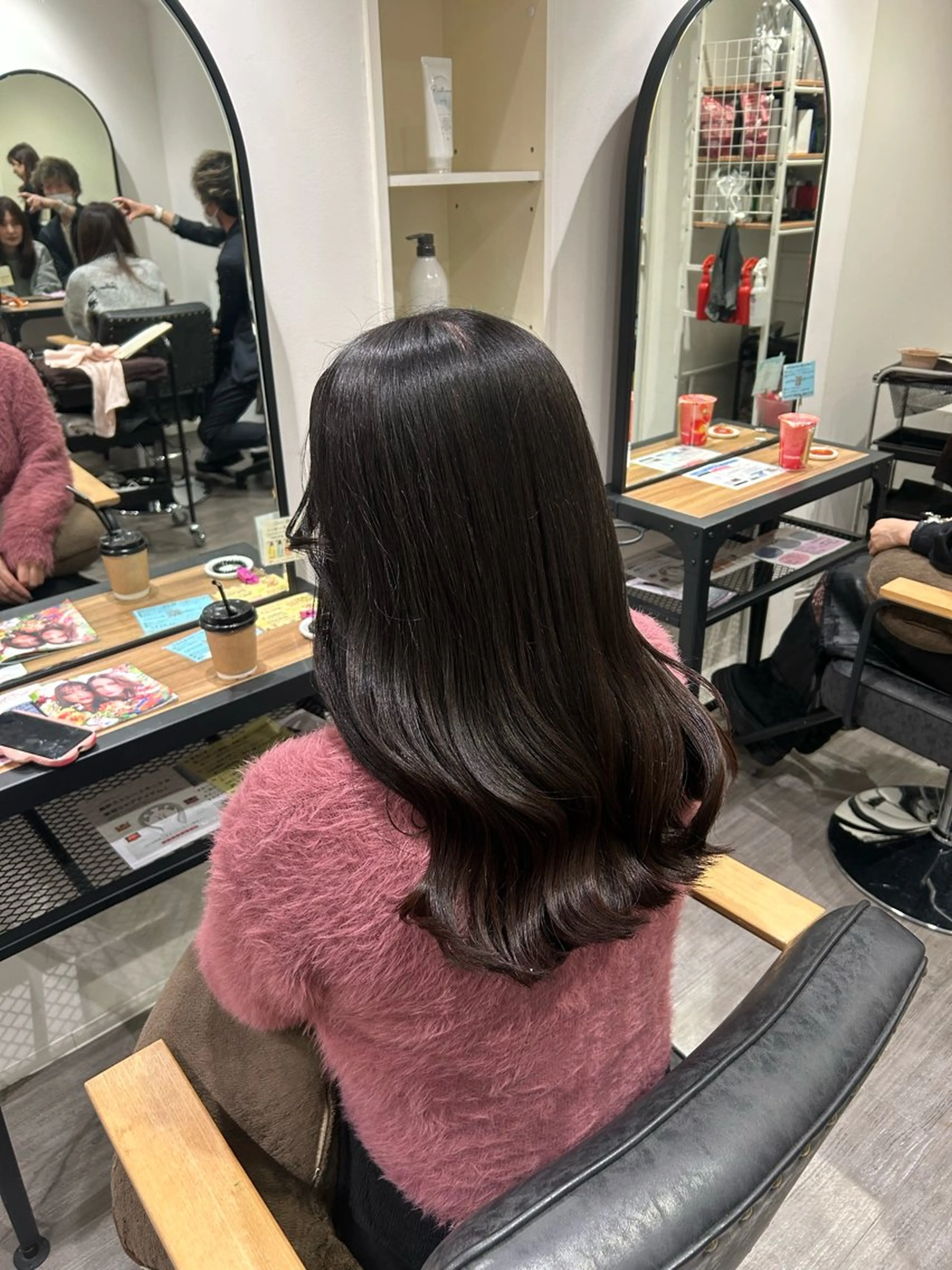 ロング パーマ 酸性ストレート ストレートパーマ カット 縮毛矯正 トリートメント cocotte 💟草間紫音💟のヘアスタイル