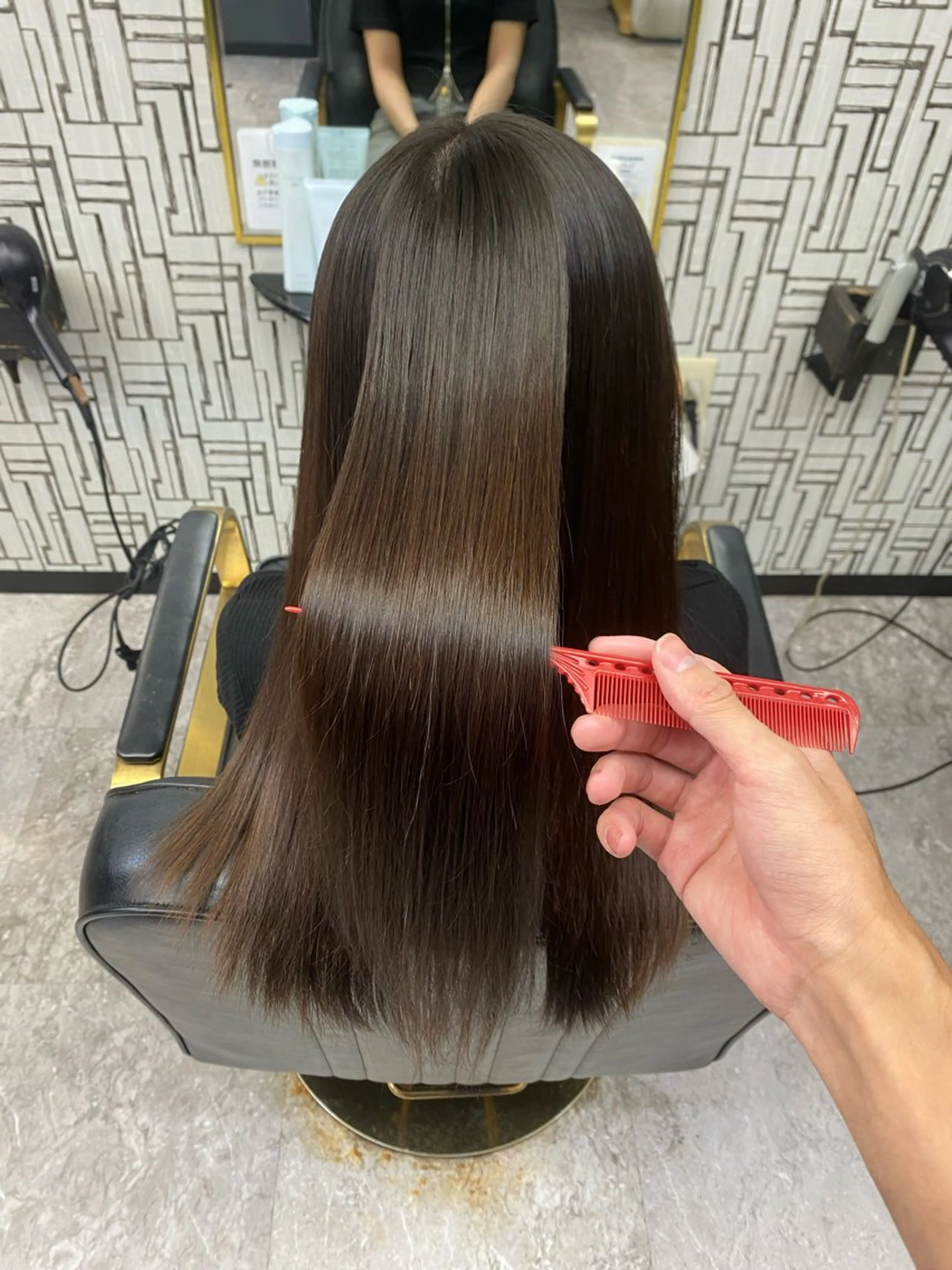 ロング カット 縮毛矯正 池田 亮雅のヘアスタイル