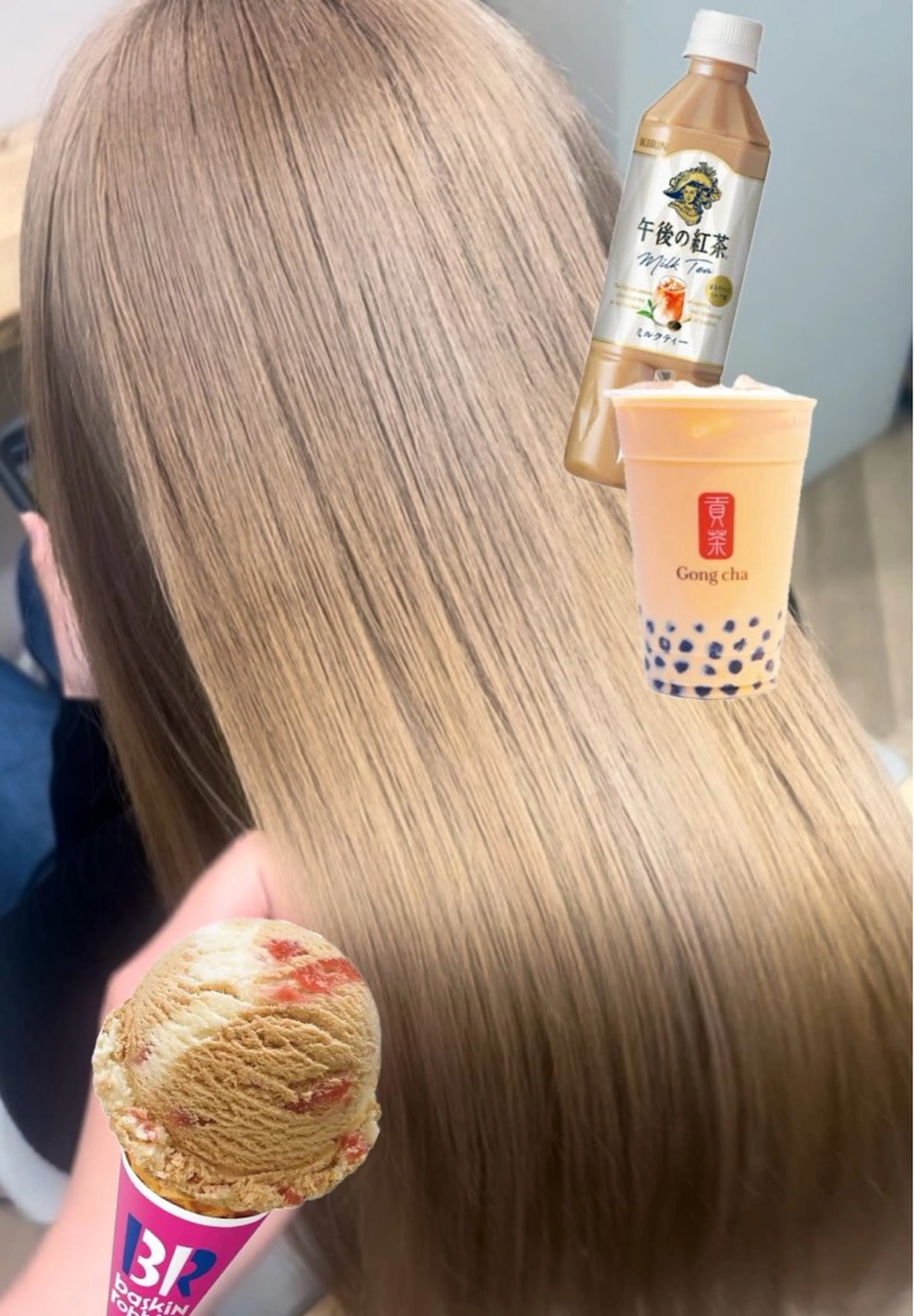 ロング カラー 岡山ハイトーン・ ルーツカラー/こもものヘアスタイル