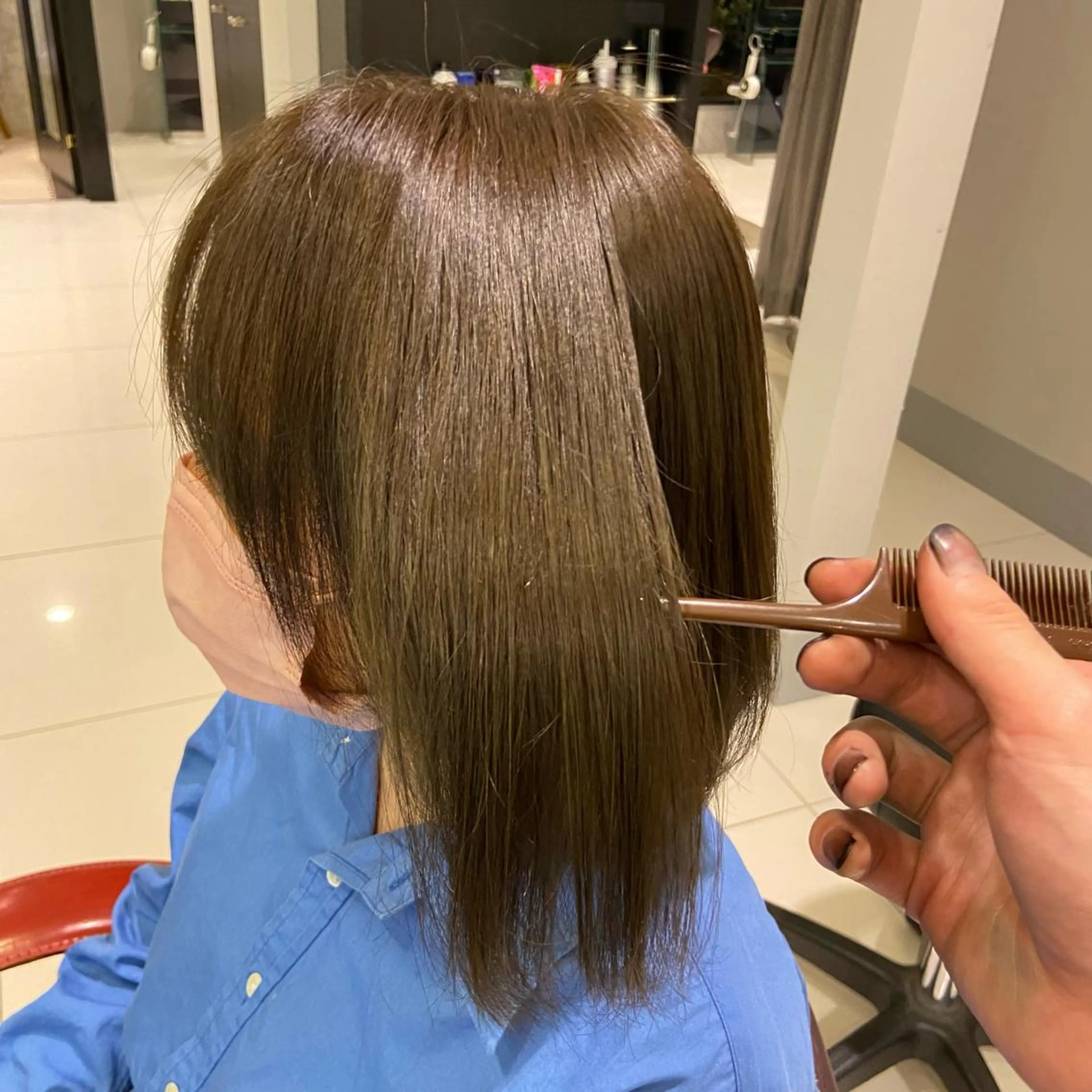 カラー オリーブカラー Earth中野山後藤 陸沙のヘアスタイル