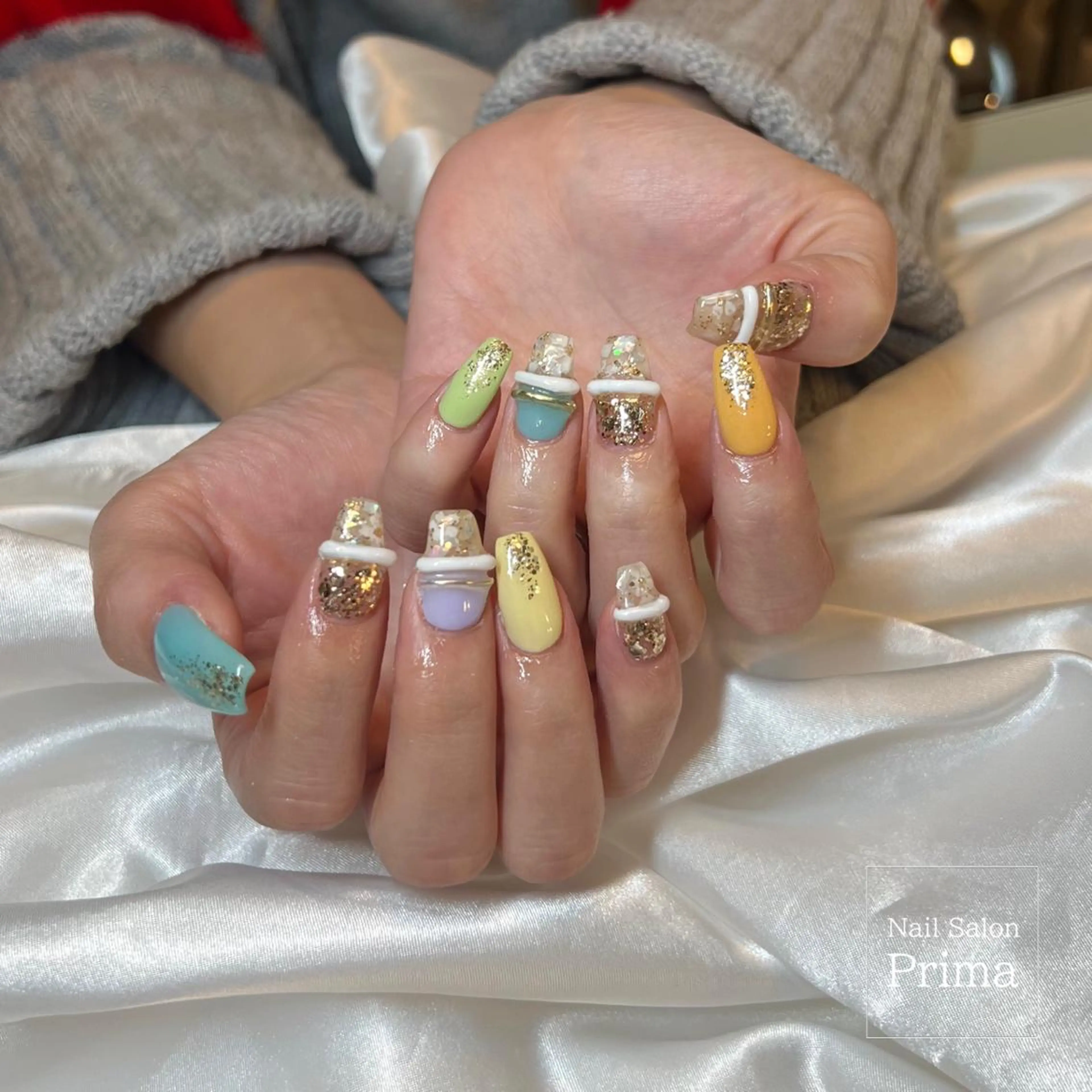 セミロング ネイル SalonPrima Nail & Eyeのマツエク・マツパデザイン