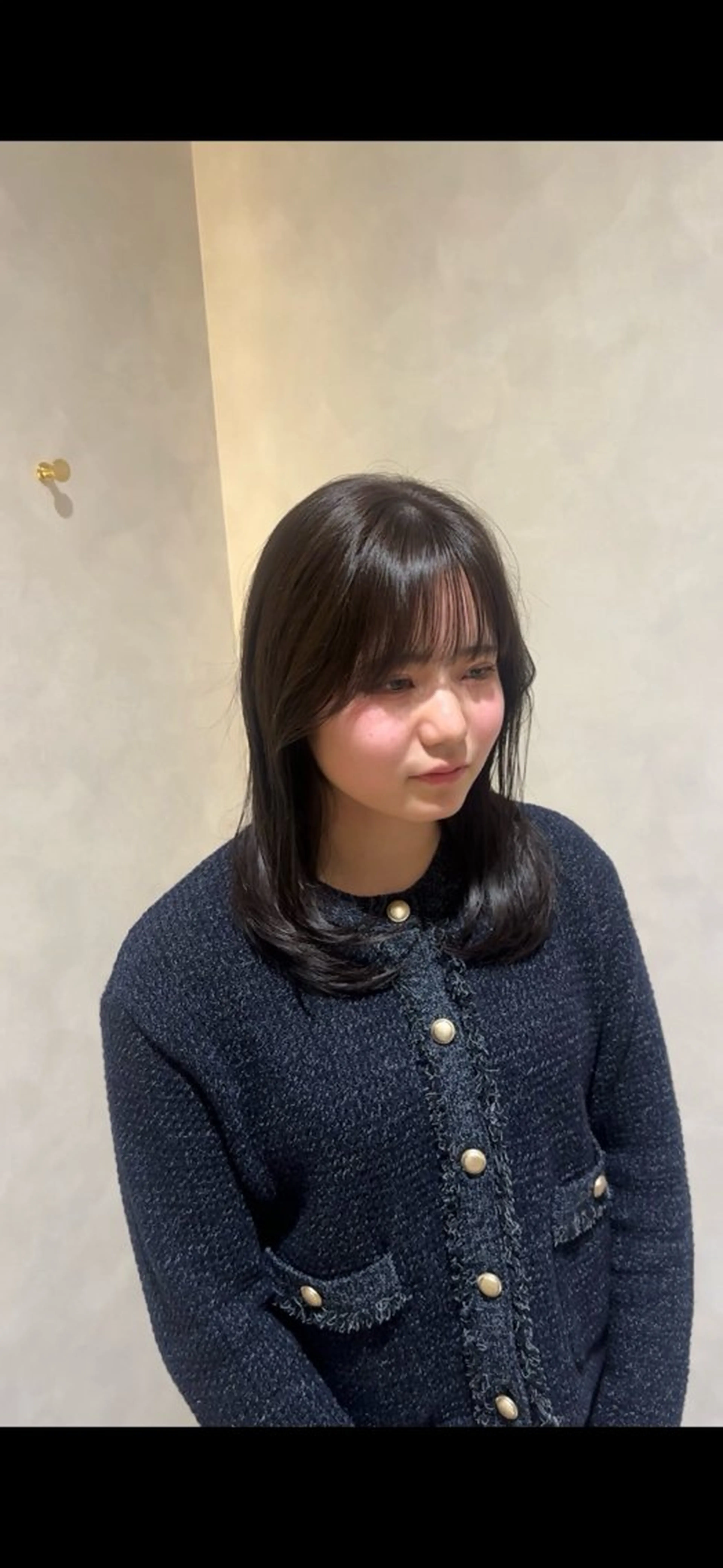 ミディアム カット 青木 優遂のヘアスタイル