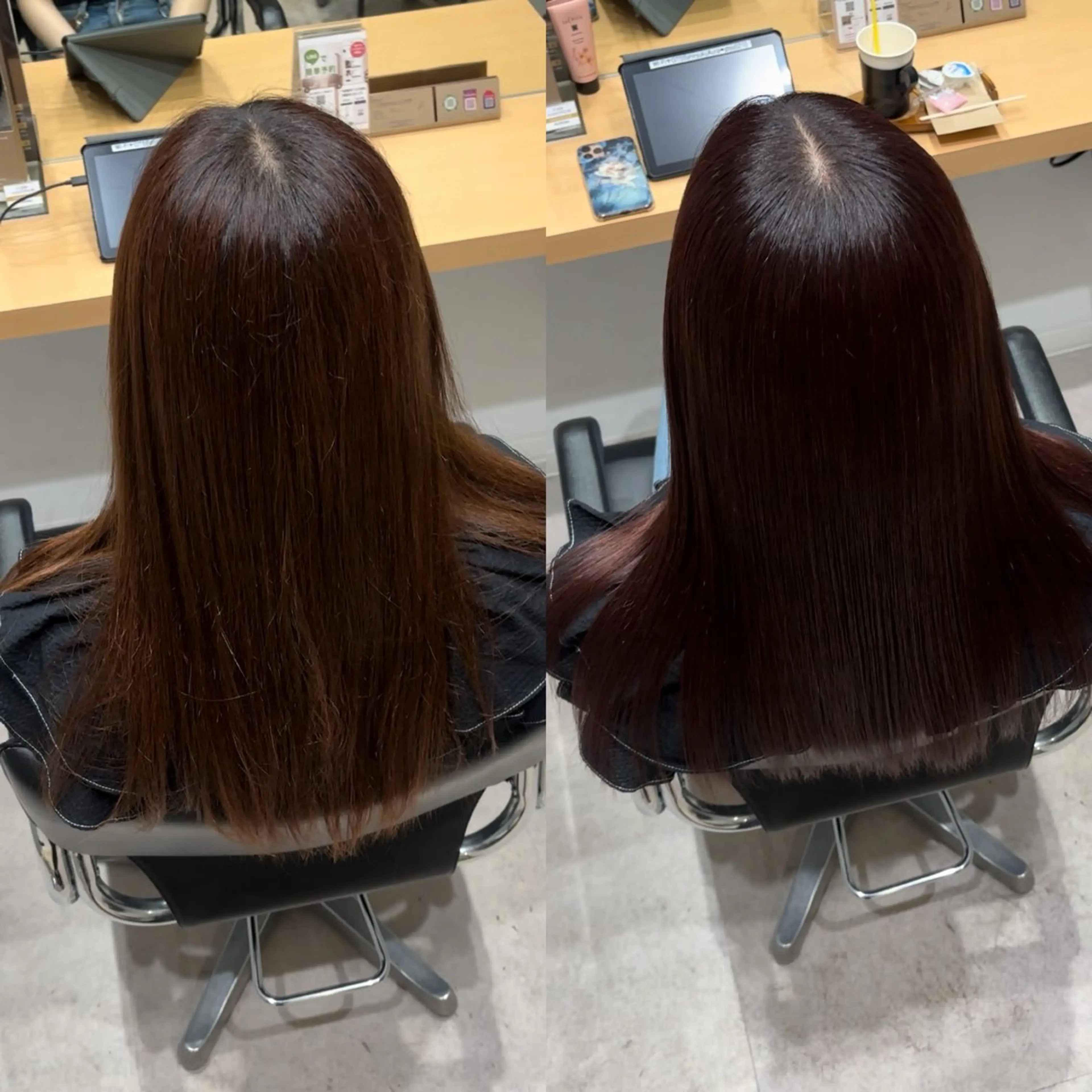 セミロング カラー アクアカラー 髪質改善 トリートメント カット ヘアカラー トリートメント 髪質改善ヘアケア 艶髪特化/上田のヘアスタイル