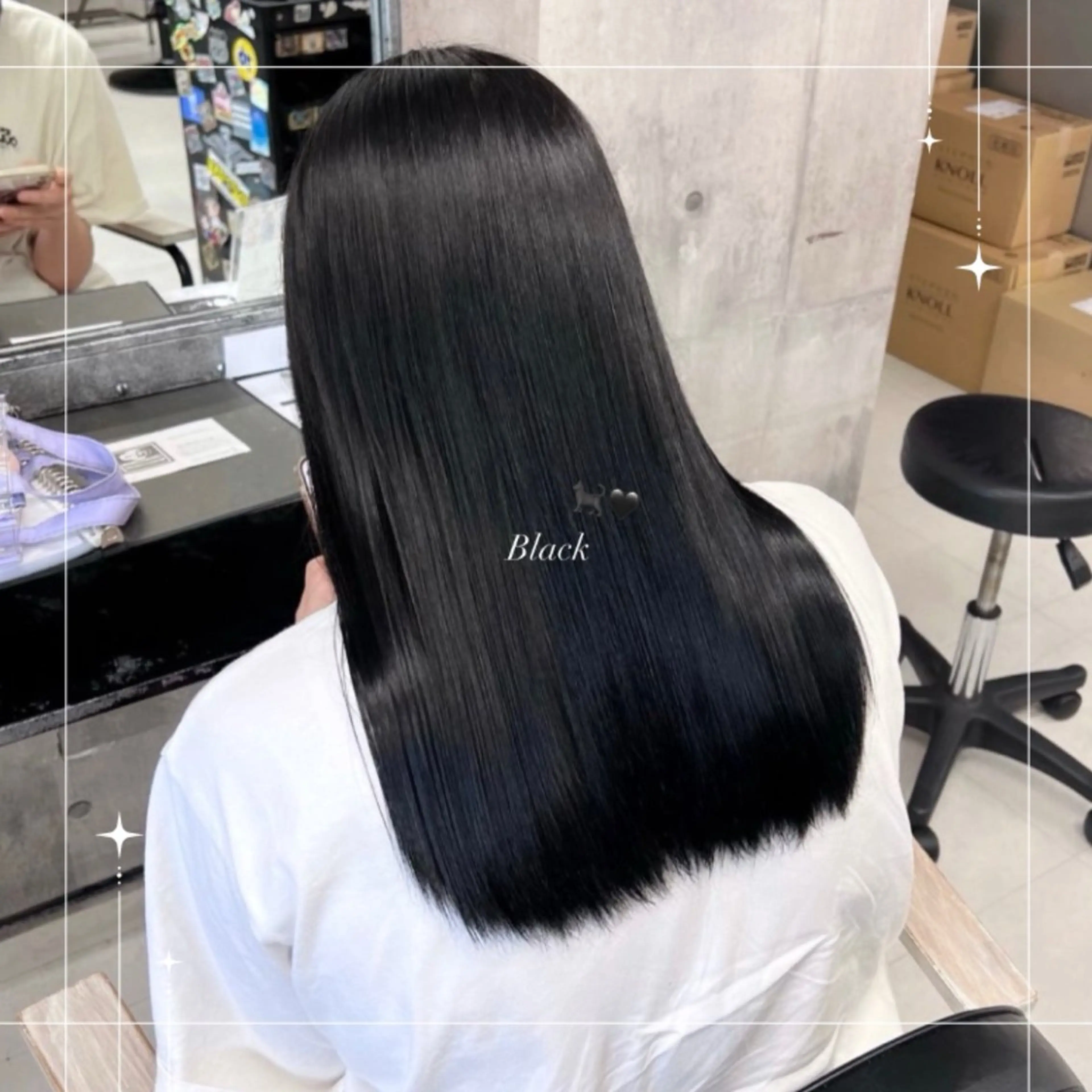 セミロング 🪼RINA/寒色 艶髪カラー💙のヘアスタイル