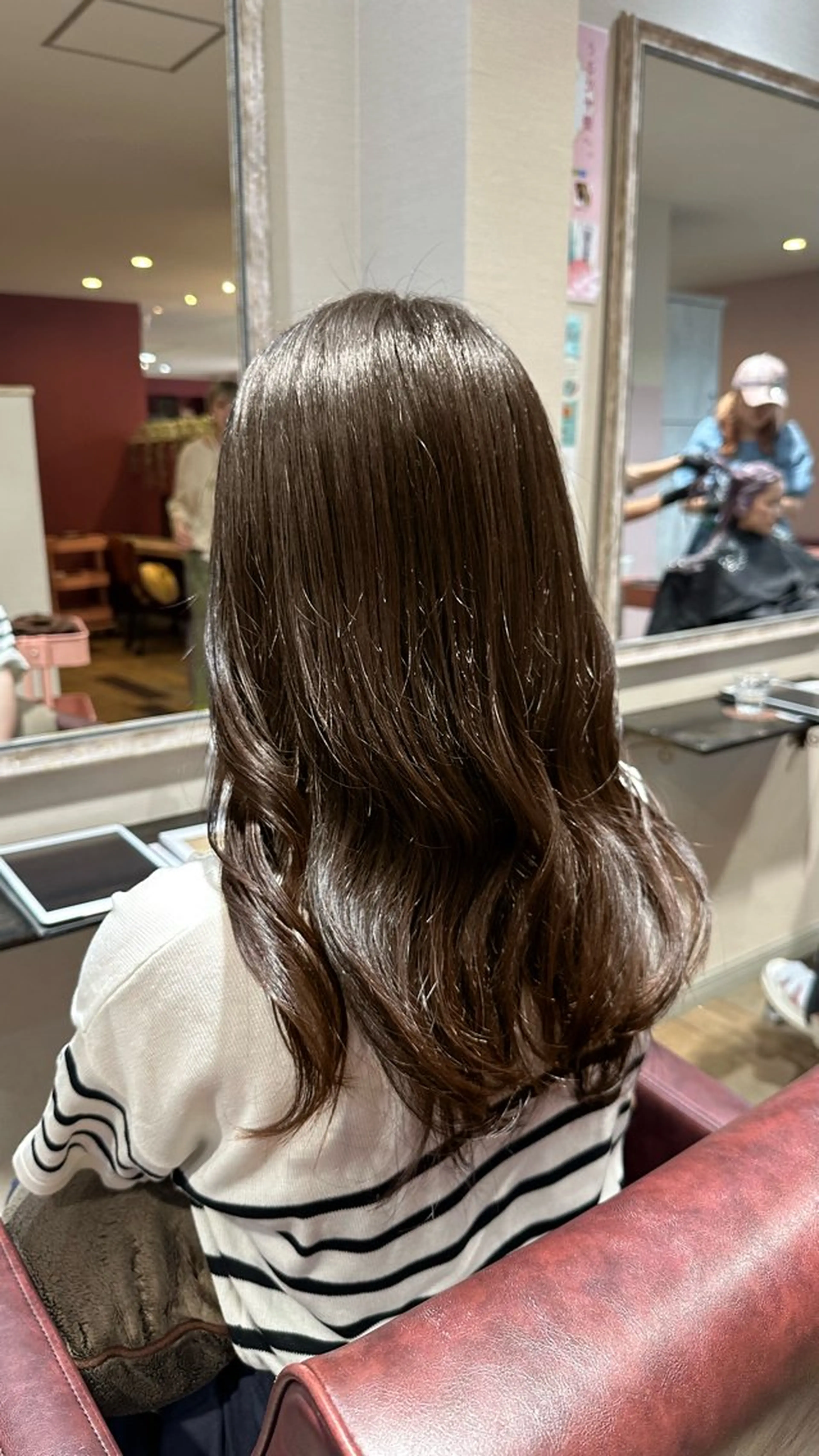 ロング カラー ベージュカラー オリーブベージュ 顔まわり/オフィス カラー/青栁優🔆のヘアスタイル