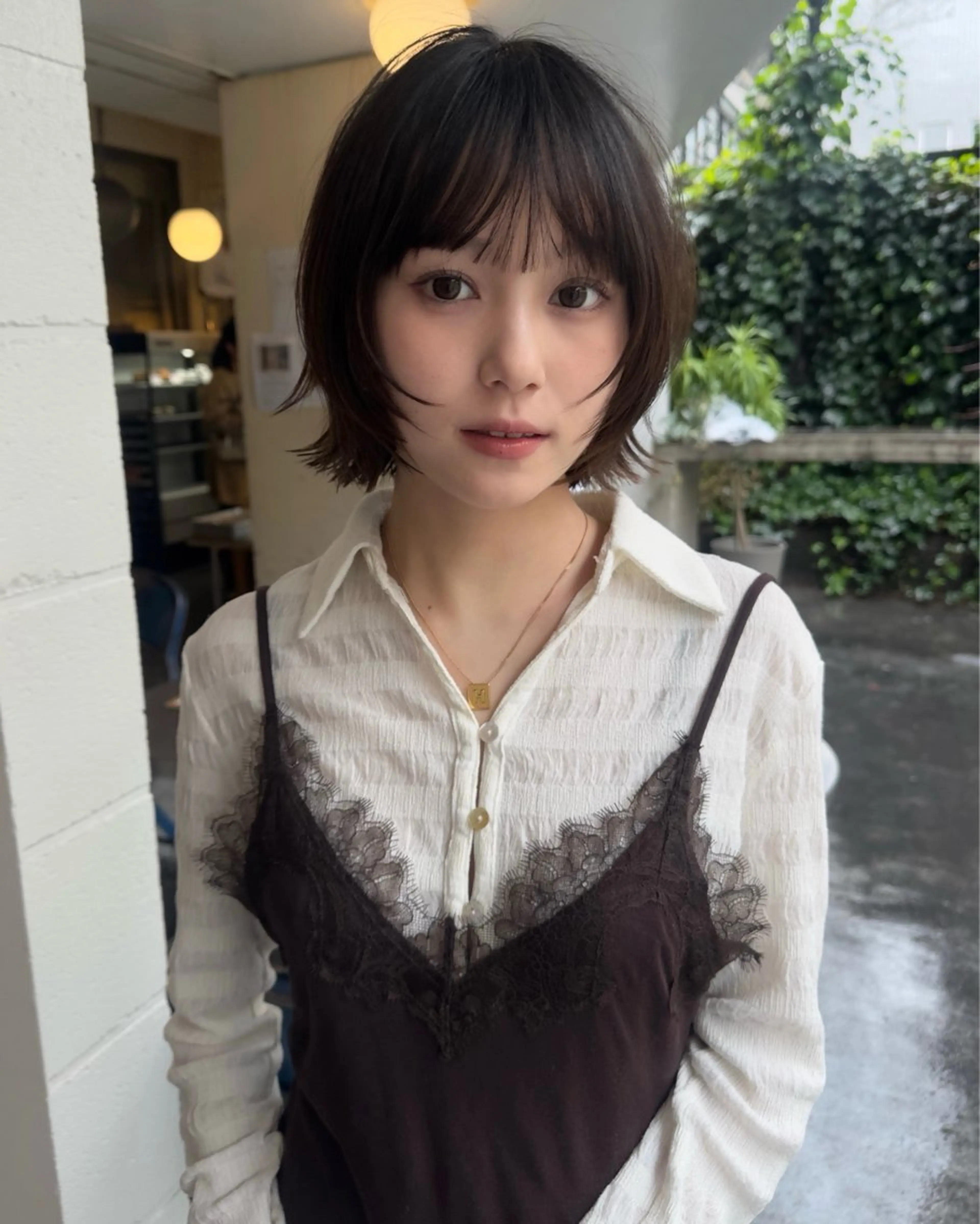 ショート カラー ボブレイヤー 透明感カラー ボブ レイヤーカット カット ヘアカラー ボブ/似合わせ レイヤーcocomoのヘアスタイル