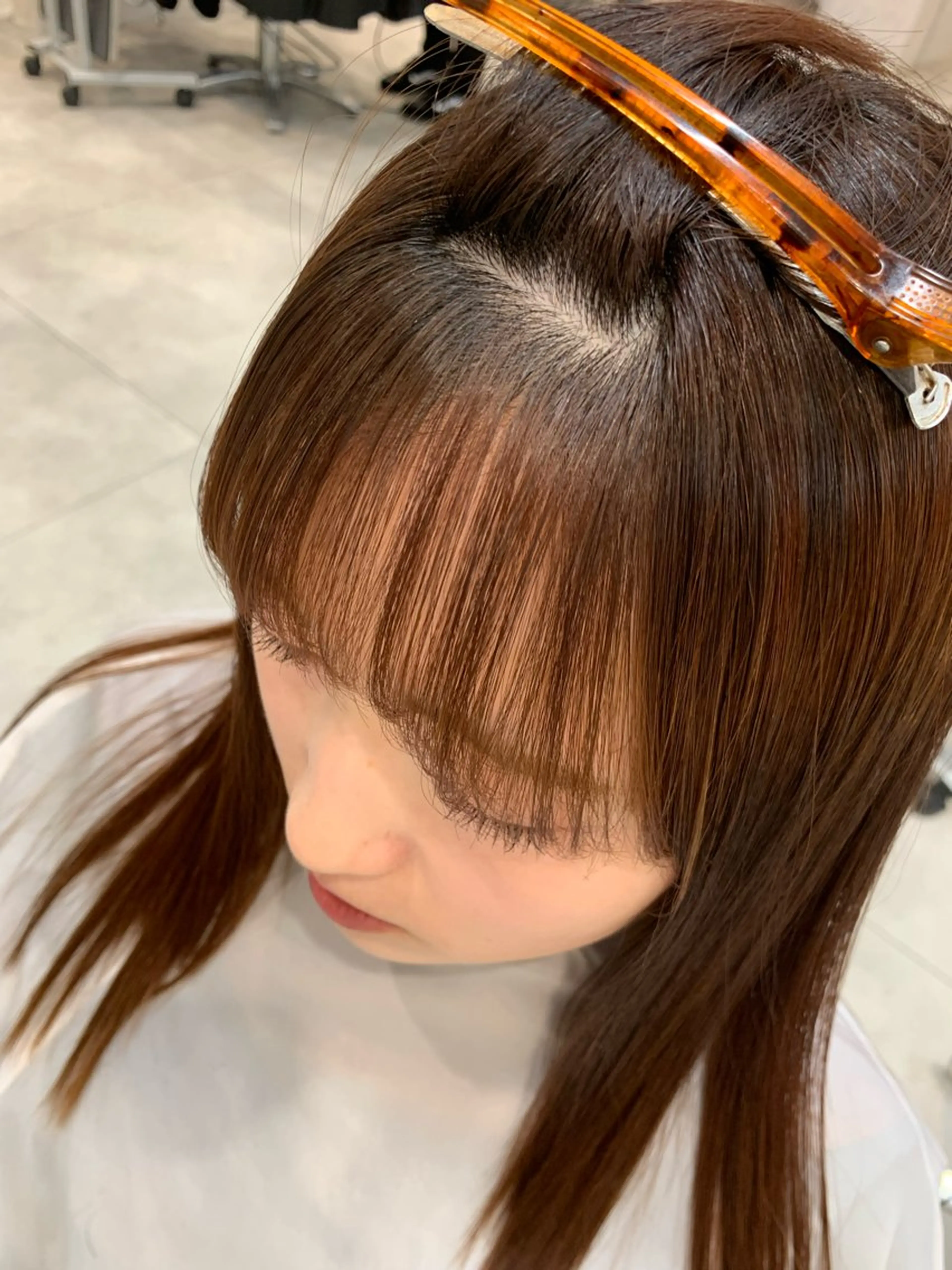 【気になる癖🫣】ポイント縮毛矯正＋前髪カットの写真