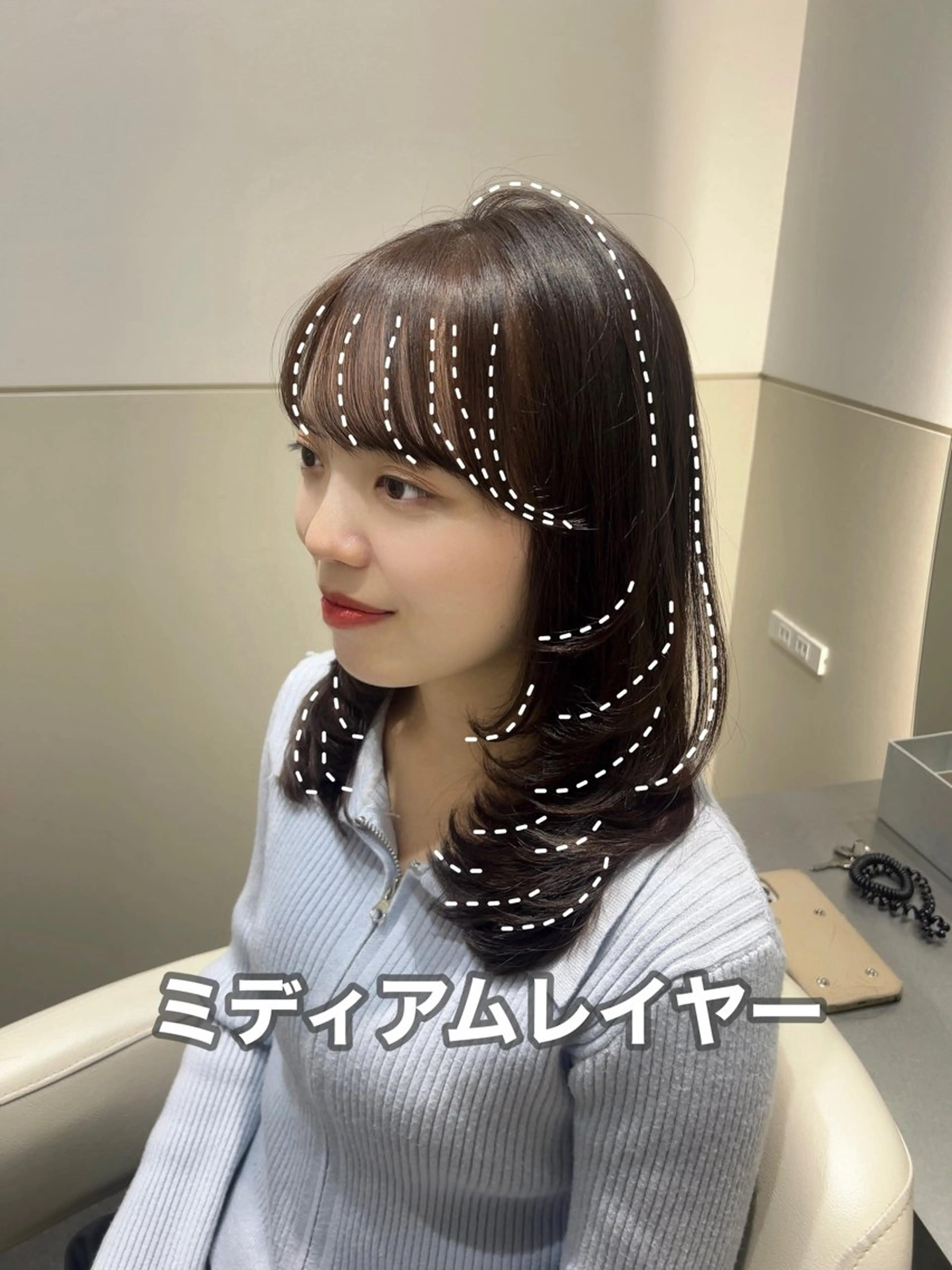 ミディアム カット ヘアカラー トリートメント 🩷韓国ヘア/ミディ アム🩷Maikaのヘアスタイル