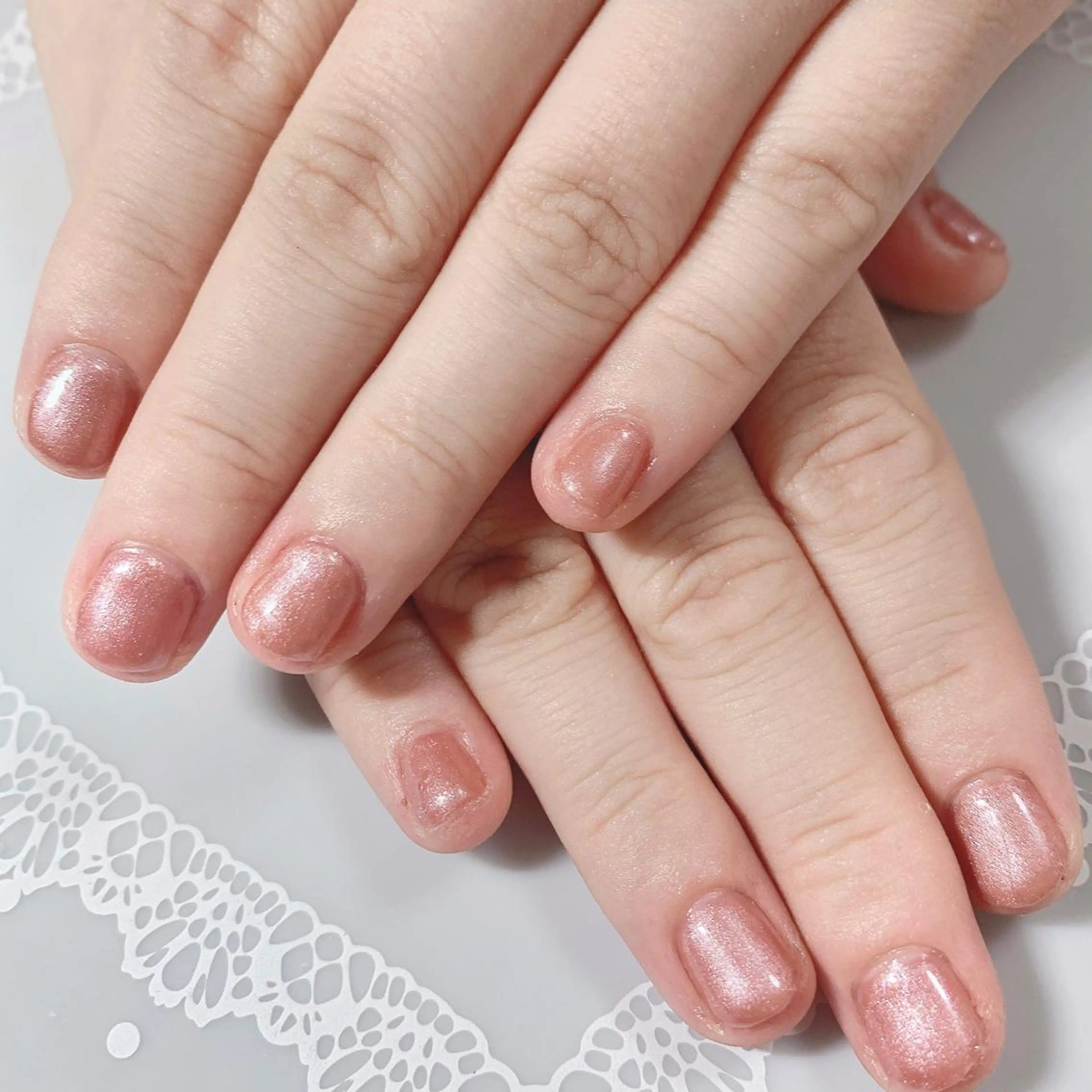 ネイル ラメ(グリッター) ワンカラーネイル ピンク シンプルネイル THE EYEBROW 「ザ・アイブロウ」大宮店所属・sugimachi 🦋のマツエク・マツパデザイン