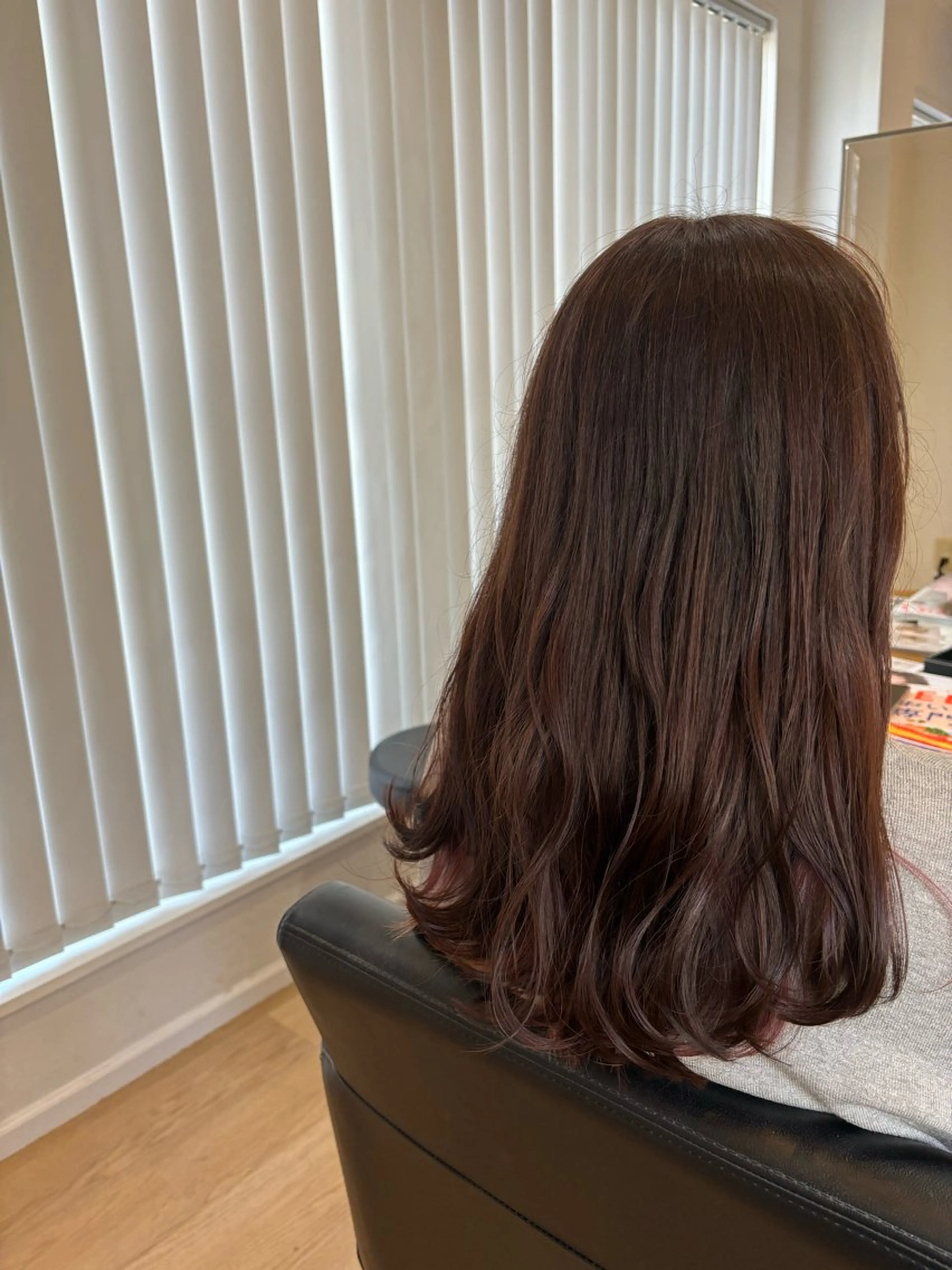 ロング カラー ブラウンカラー ピンクカラー ピンクブラウン uhair  香久山店所属・市野 ひかるのヘアスタイル