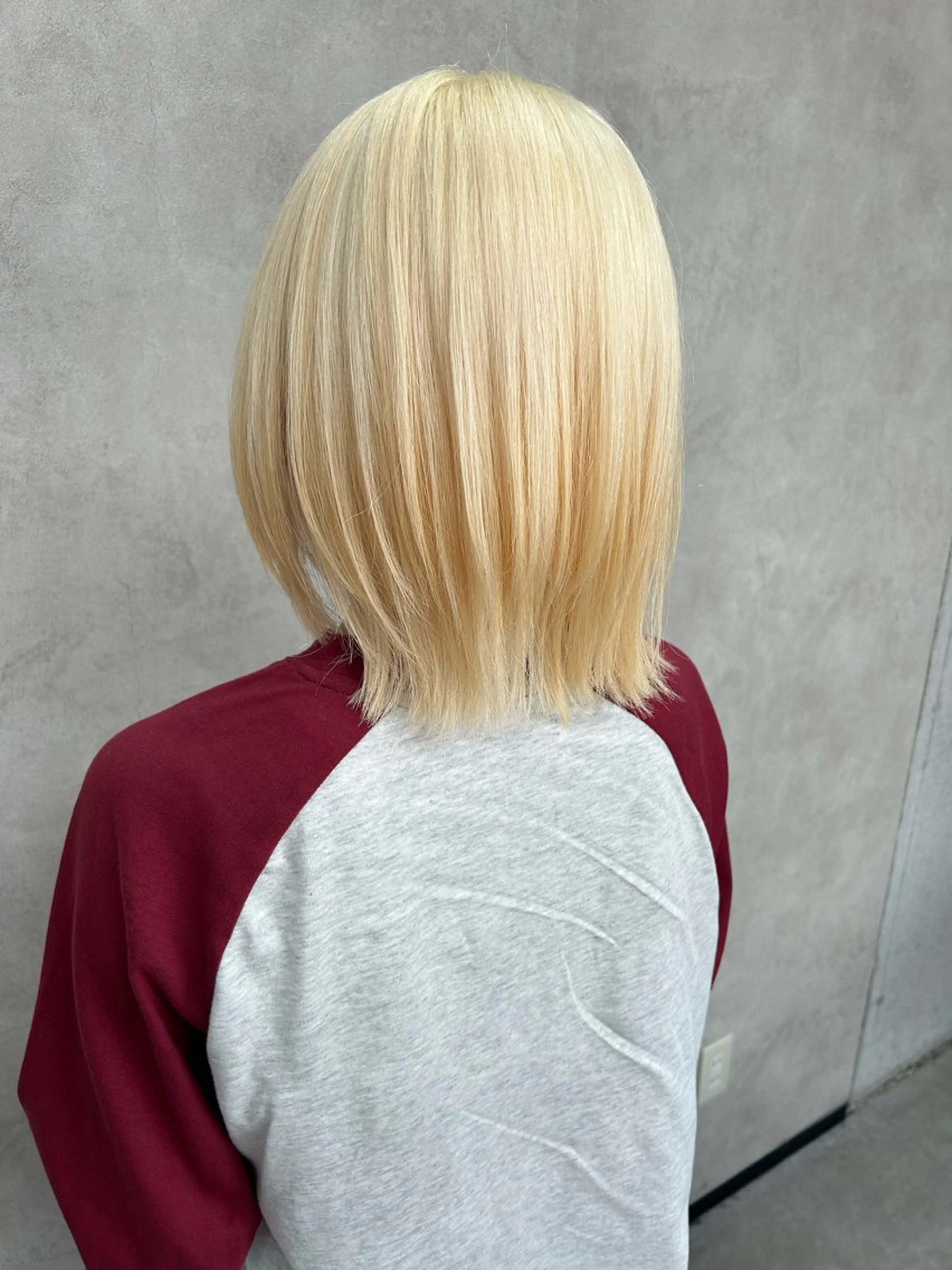 ミディアム カラー ブリーチ ブロンド カット ヘアカラー トリートメント LUNON/田河優花 /デザインカラーのヘアスタイル