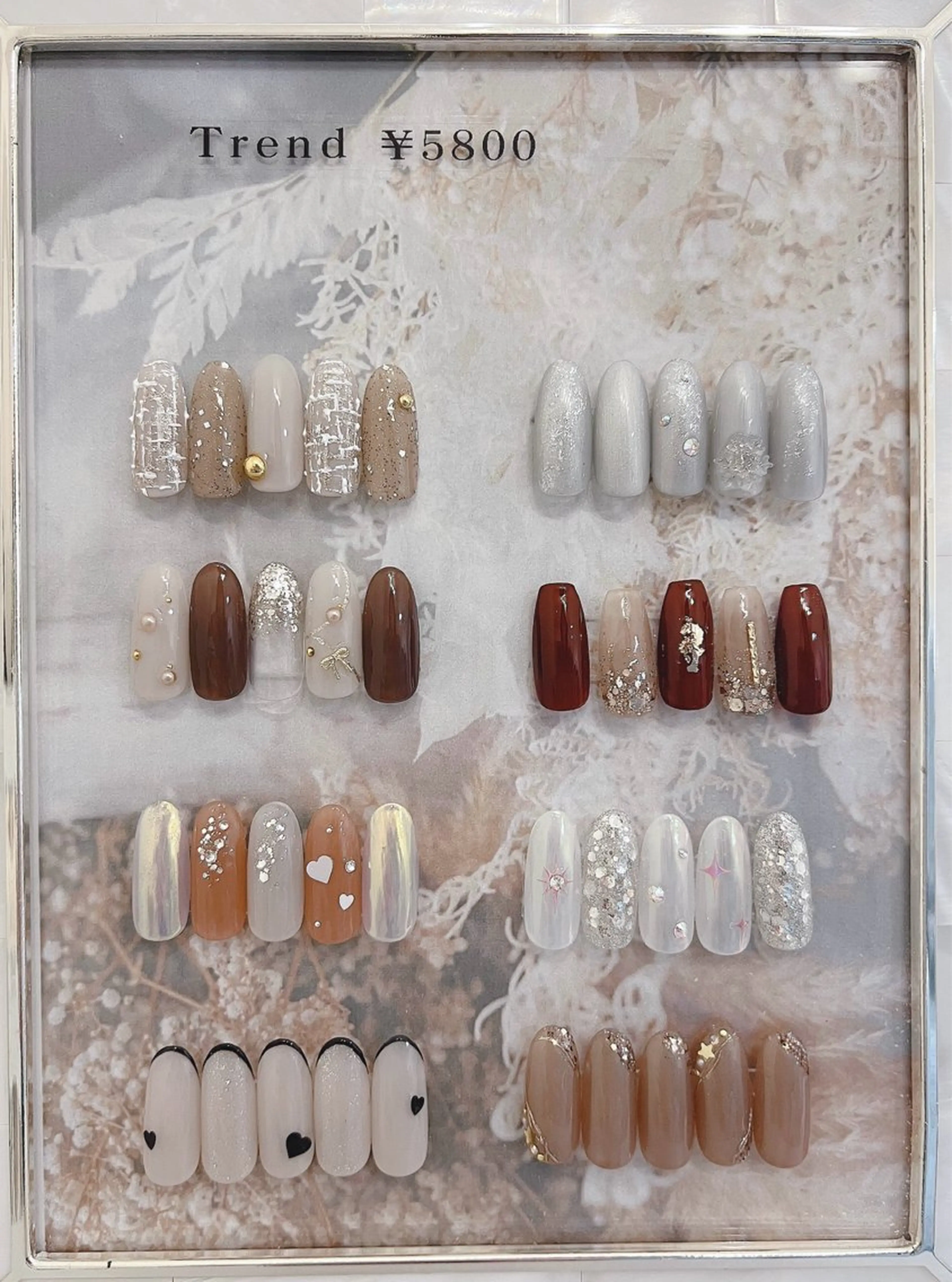 ネイル フットネイル ジェルネイル 韓国ネイル 冬ネイル ハンドネイル nail salon Lauleaのネイルデザイン