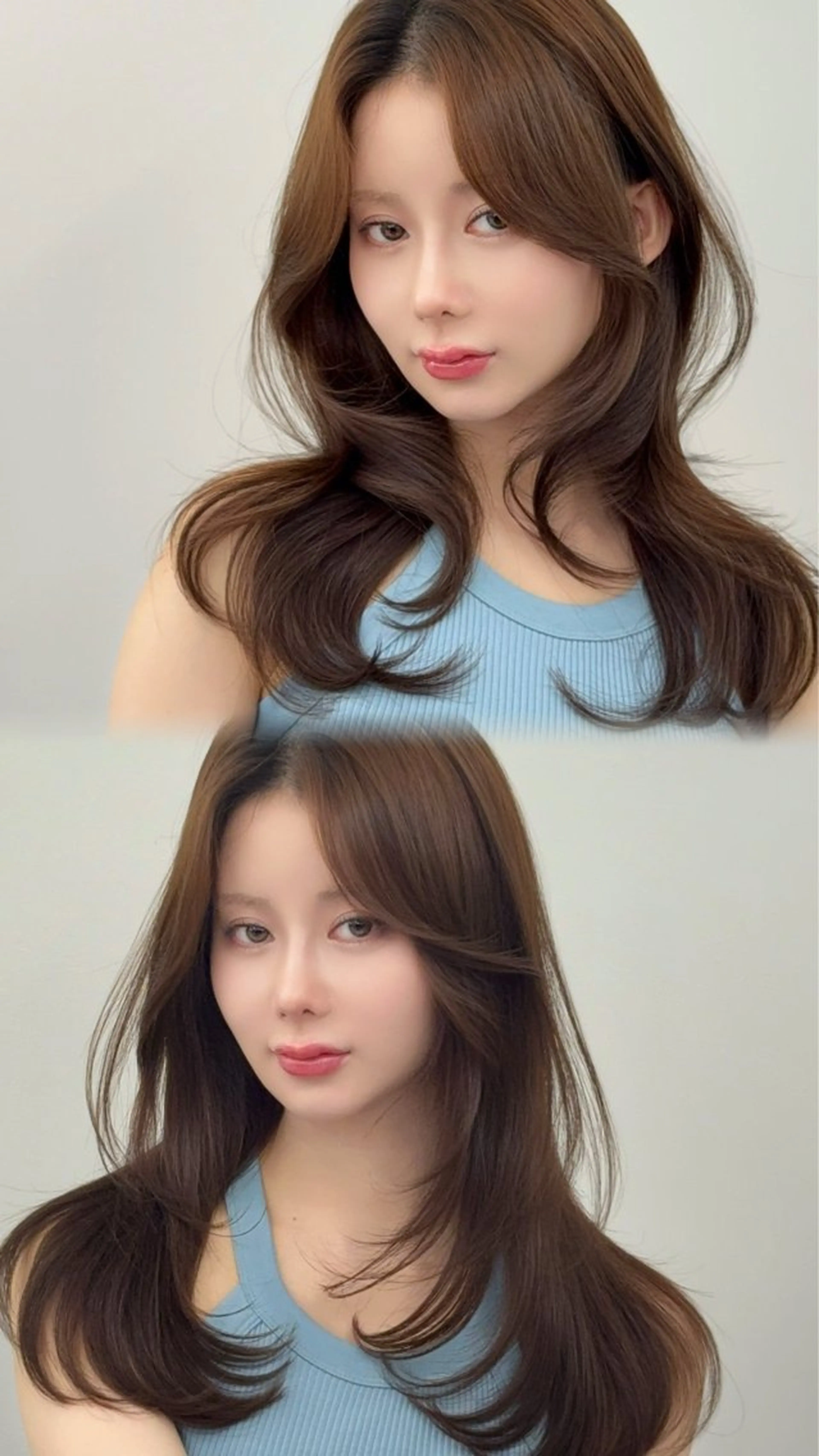 ロング カラー 小顔カット カット ヘアカラー トリートメント 韓国ヘア/レイヤー/ 顔まわり足立遥奈のヘアスタイル