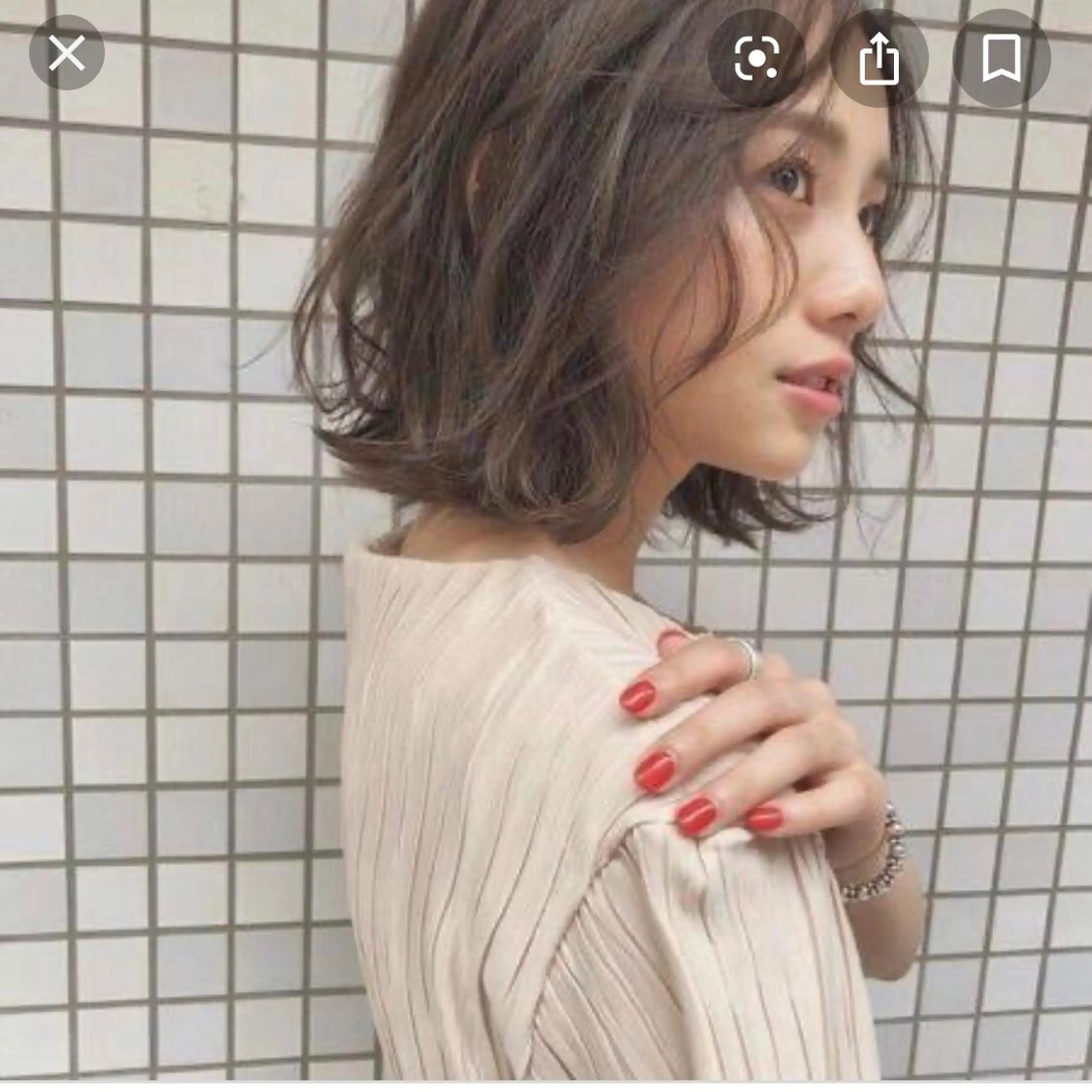 ミディアム カラー パーマ ミディアムパーマ 透明感カラー Hair Craft.所属・岡本 耕司のヘアスタイル