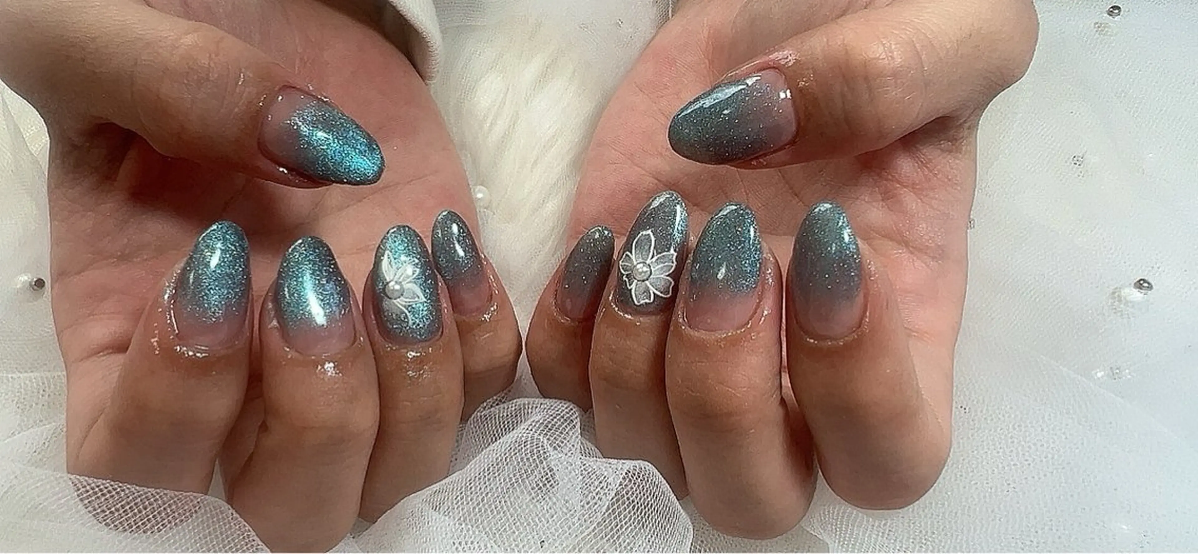 ネイル グラデーション マグネットネイル ハンドネイル Ruana Nailのネイルデザイン