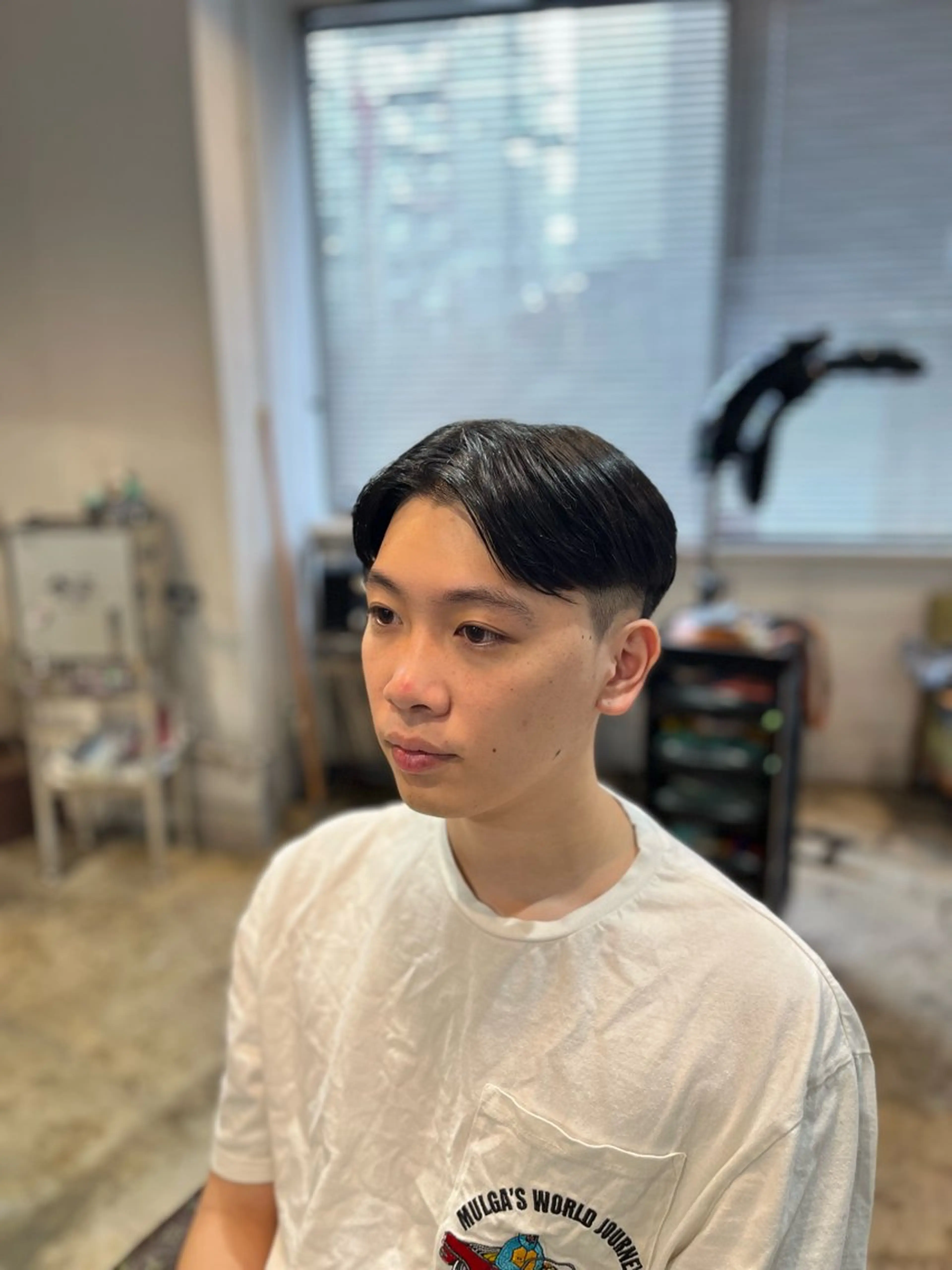 ミディアム メンズ センターパート カット メンズ美容室HIGE barber shop所属・中川 響揮のヘアスタイル